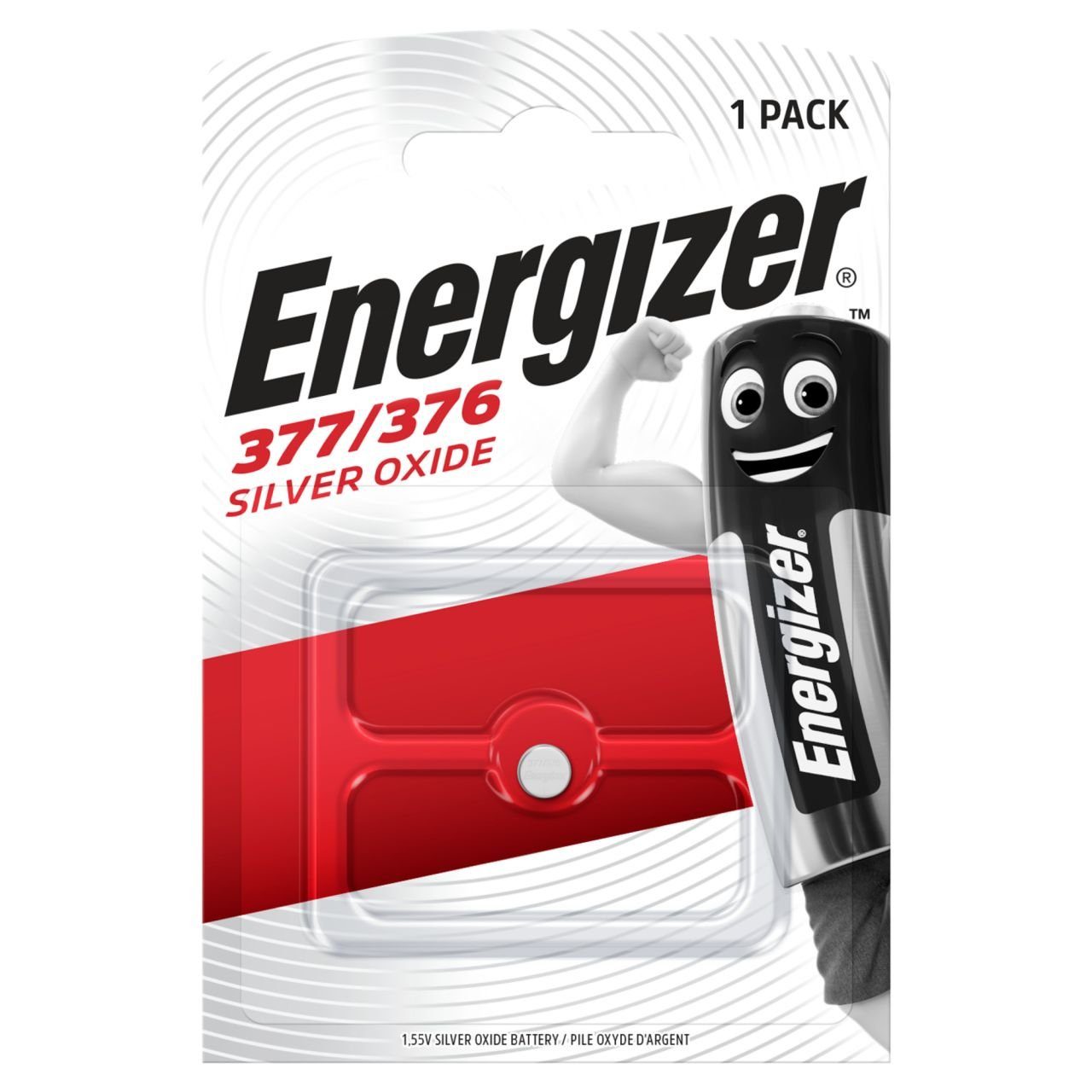 Energizer Energizer Knopfzelle 377/376 Silver Oxide, 1,55 V Knopfzelle
