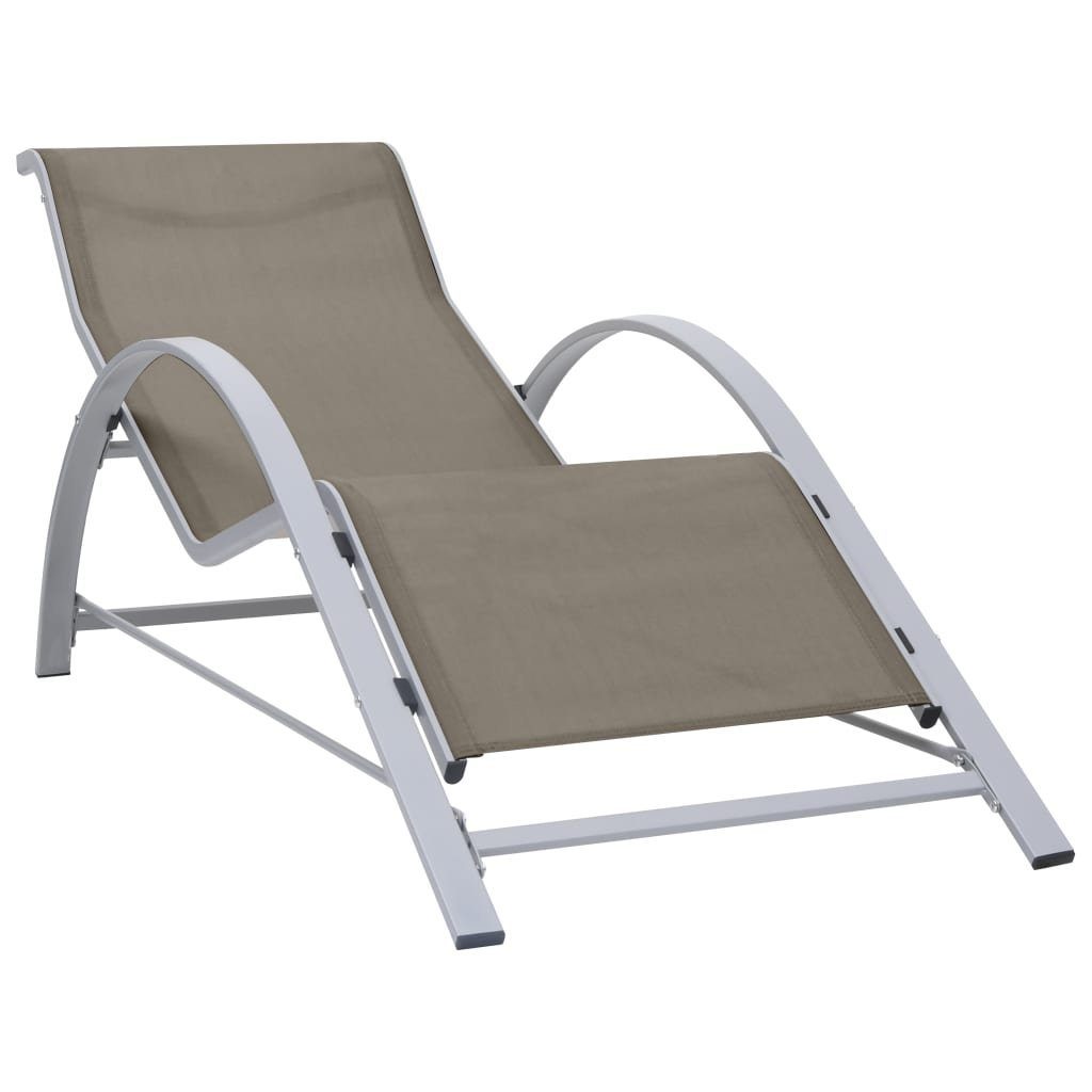 vidaXL Gartenlounge-Sessel 2er Set Liegestuhl Relaxstuhl Gartenliege Sonnenliege Aluminium Stoff