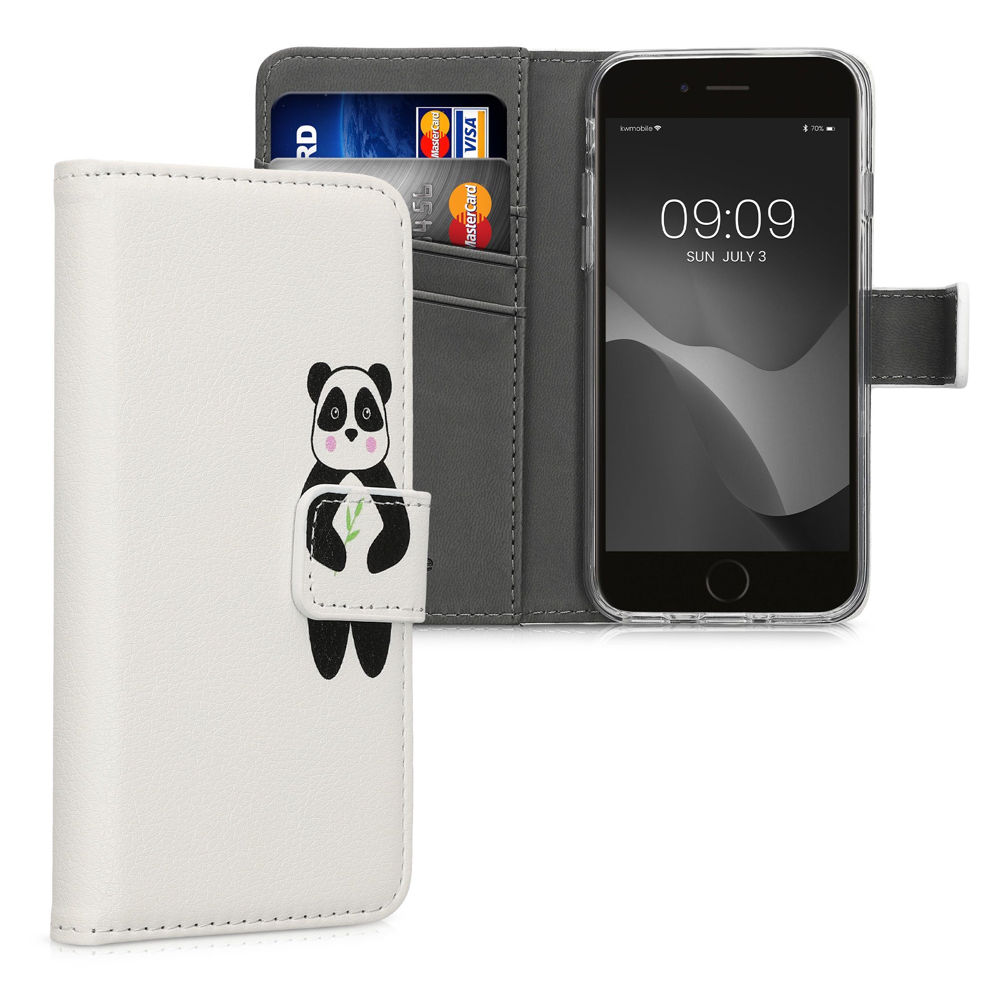 kwmobile Handyhülle Wallet Case für Apple iPhone 6 / 6S, Hülle mit Ständer  Kartenfächer - Handyhülle, KOMPATIBEL MIT: passend für Apple iPhone 6 / 6S