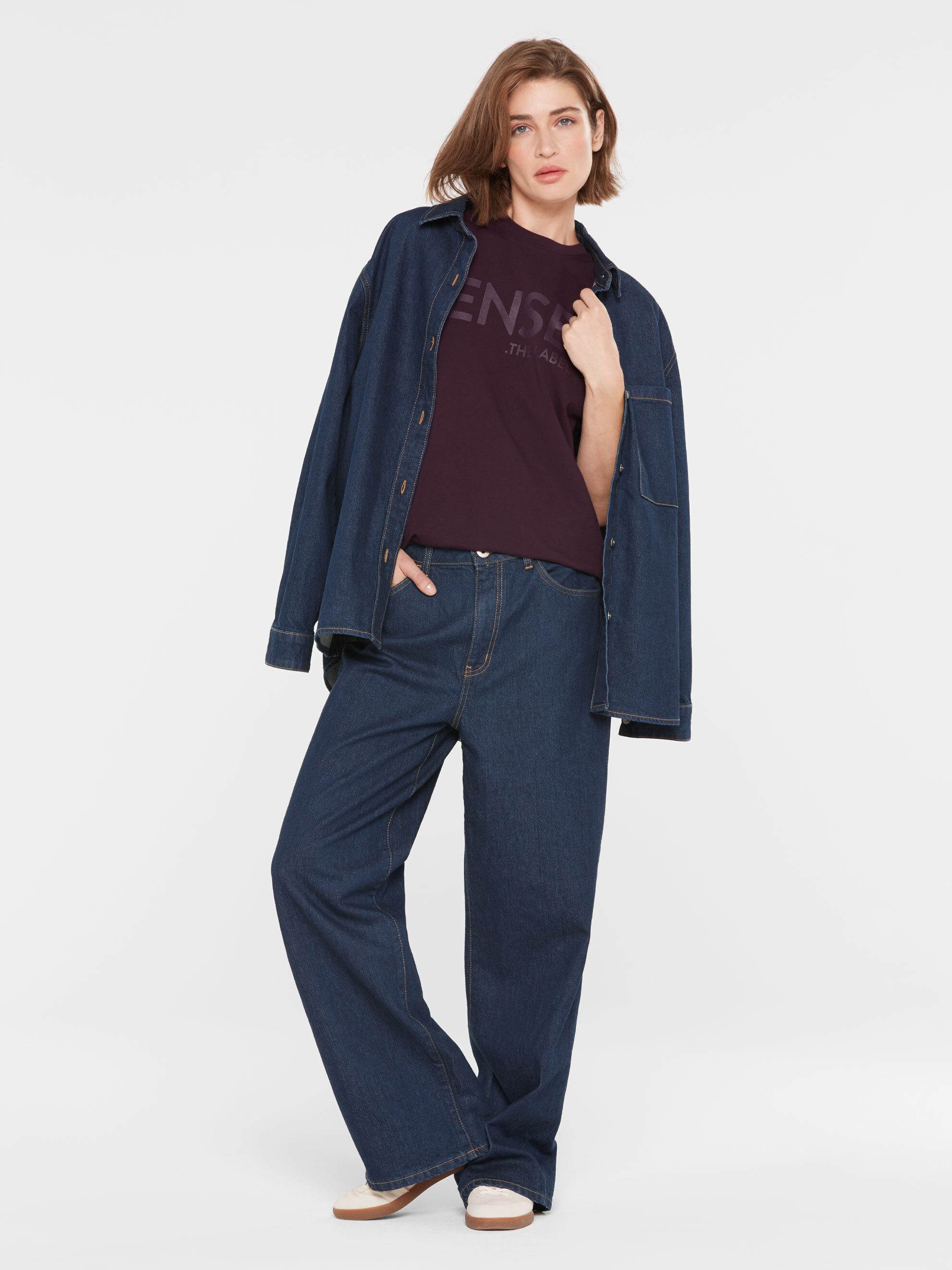 SENSES.THE LABEL Rundhalsshirt aus Baumwolle