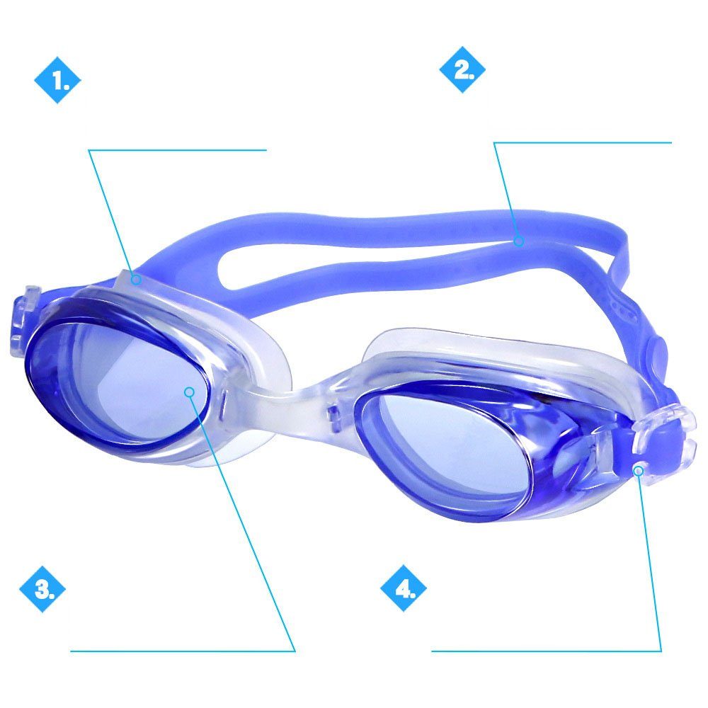 Dsen Schwimmbrille Schwimmbrille, Kinder-Schwimmbrille, Anti-Beschlag, Blau01 Anti-UV