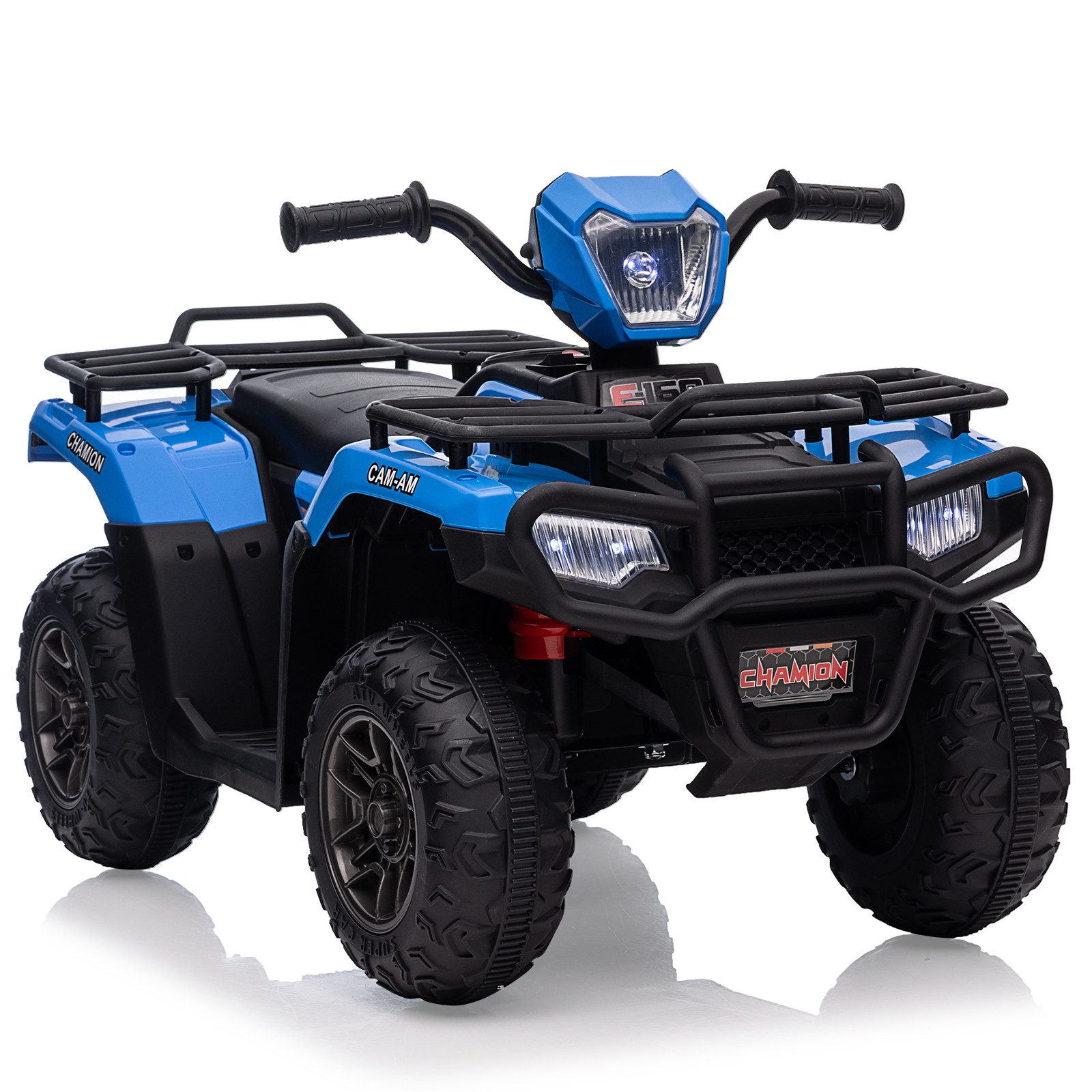 GarveeMore Elektro-Kinderquad 12V Elektro-Quad für Kinder – LED-Beleuchtung, USB-Musikwiedergabe