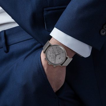 Rhodenwald & Söhne Chronograph Arakon grau, mit Edelstahl-Armband