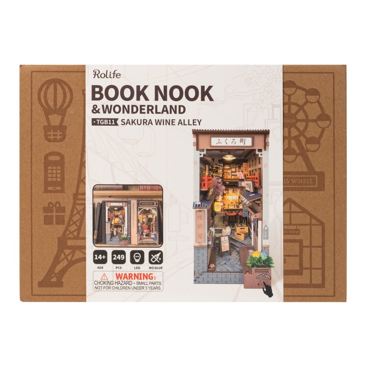 ROLIFE 3D-Puzzle Book Nook "Sakura Wine Alley", 249 Puzzleteile günstig online kaufen