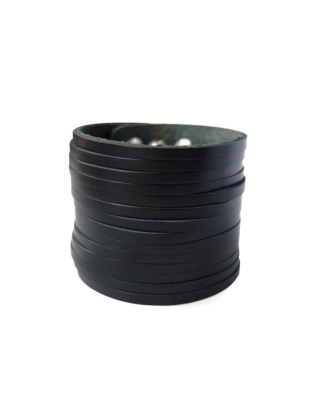 axy Lederarmband Herrenarmband Breite Leder Armband, aus Echtleder, mit Knopf-Verschluss in 3 Längen verschließbar