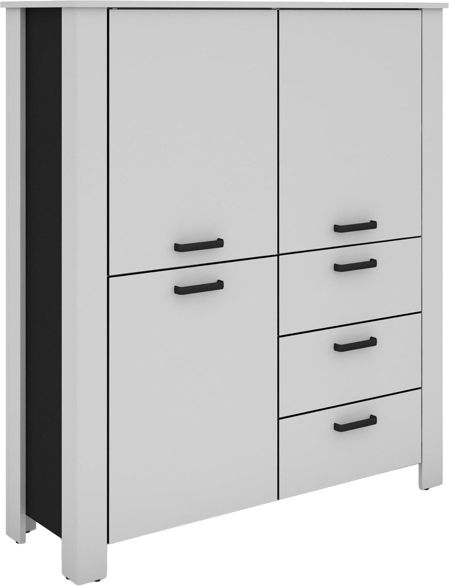 byLIVING Vitrine Highboard Faro (1-St) 3 Türen und 3 Schubkästen für maximale Ordnung, verschiedene Farben.