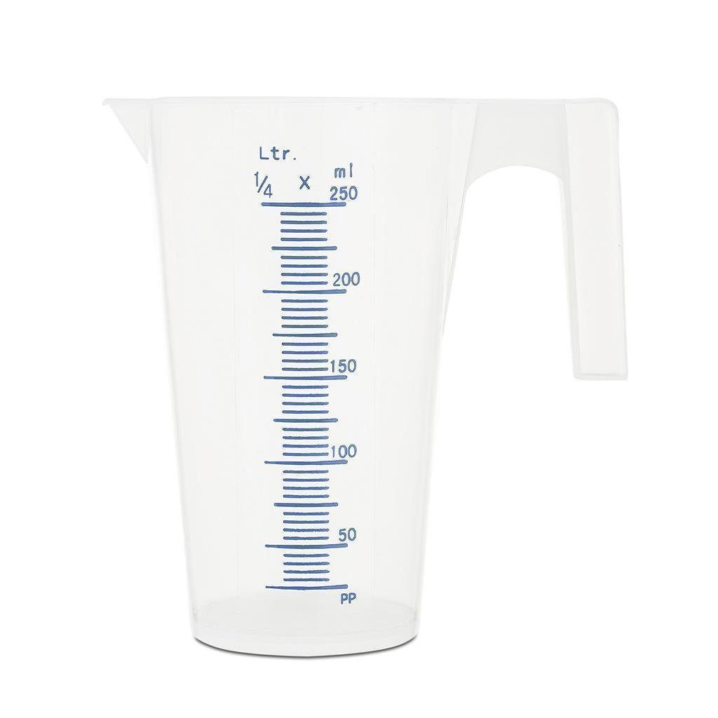 Pressol Messbecher Messbecher, 250 ml, Polypropylen, (Stück, 1-St., Messbecher), Messkanne