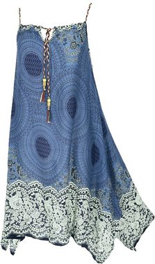 Guru-Shop Midikleid Boho Dashiki Midikleid, Trägerkleid,.. alternative Bekleidung