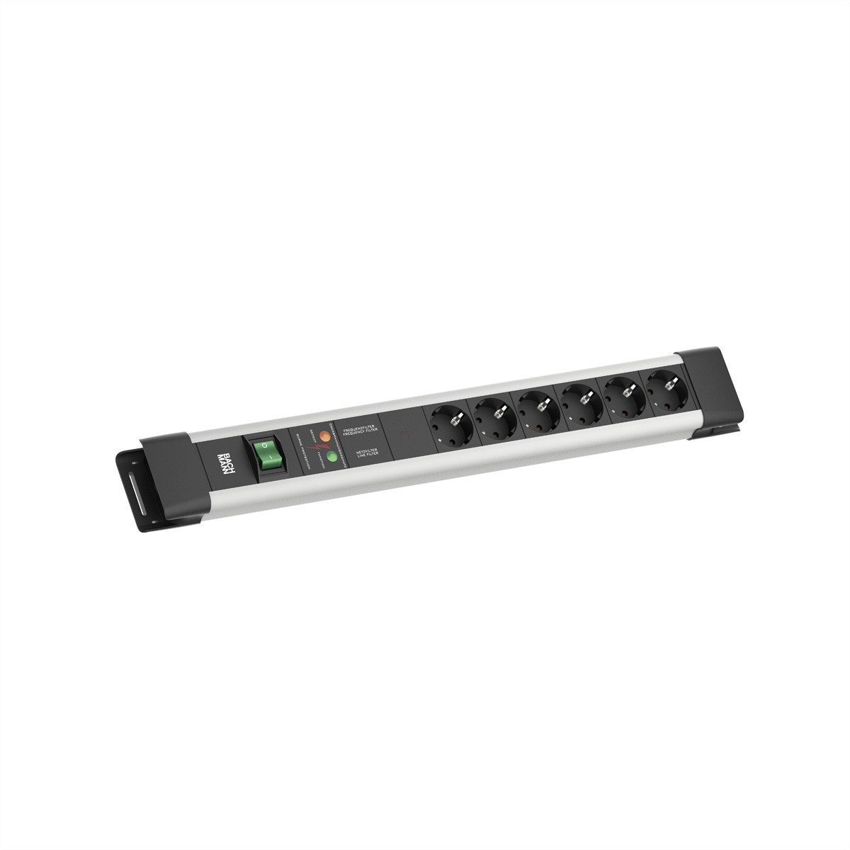 Bachmann CONNECTUS 6xCEE7/3 (Kabellänge 2 m), 1xGVS 1xSchalter 2,0m CEE7/7 Grau, BM005903