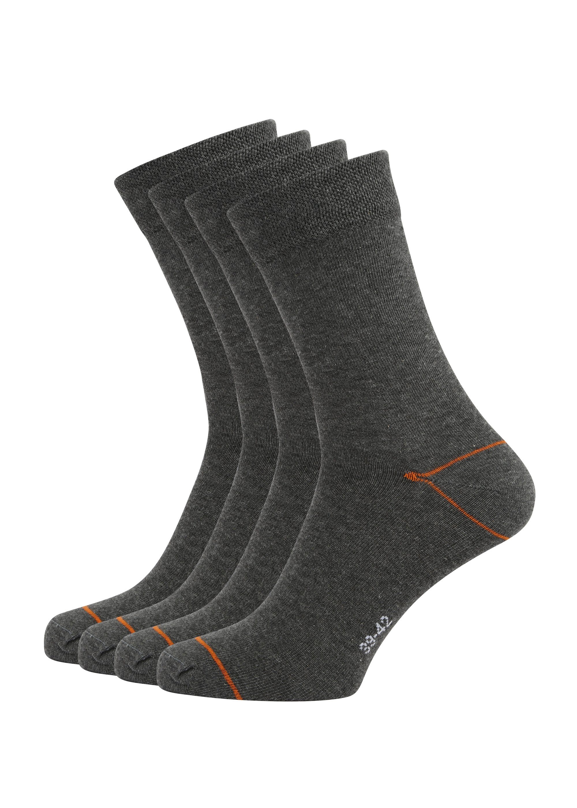 Sportliche Socken DMAX Spitzennaht, DMAX mit im (4-Paar) 4er-Pack Basic handgekettelter Socke von
