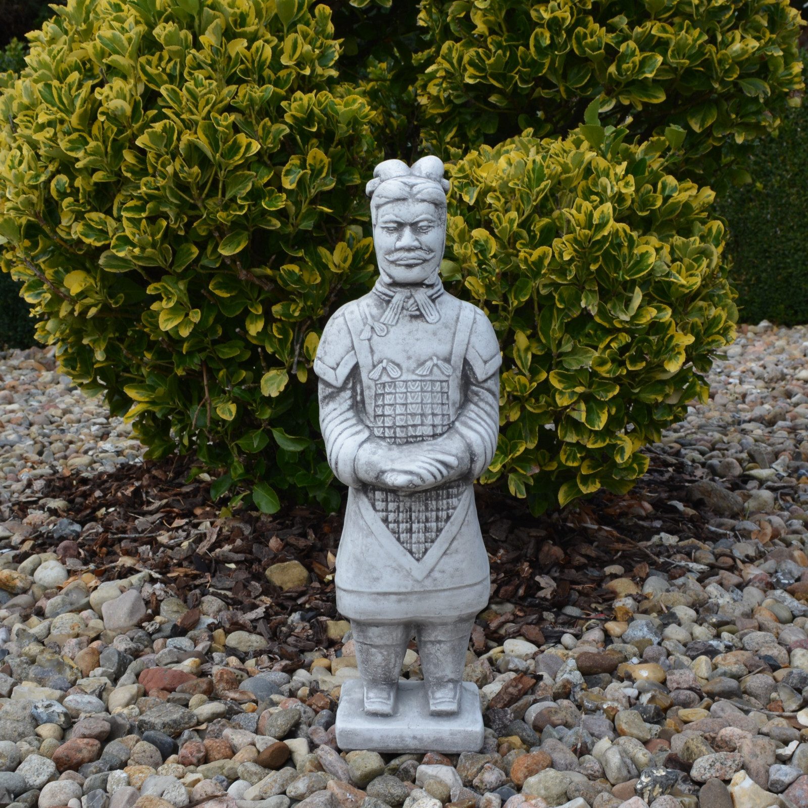 Gartenfigur Statue chinesischer Terrakotta-Krieger, H. 47 cm, 7 kg
