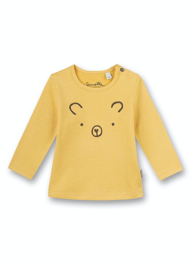 Sanetta Langarmshirt Baby Mädchen Langarmshirt aus Baumwolle mit Bärenmotiv