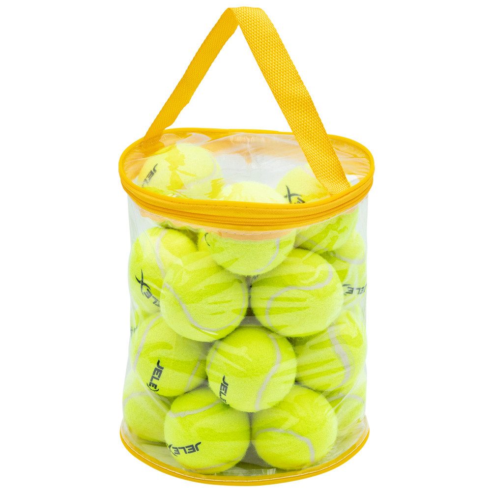 JELEX Tennisball JELEX Tennisbälle Set 24 Stück inkl. Tasche (24-St., inklusive einer Tasche mit Reißverschluss), für Anfänger, Kinder und Einsteiger geeignet