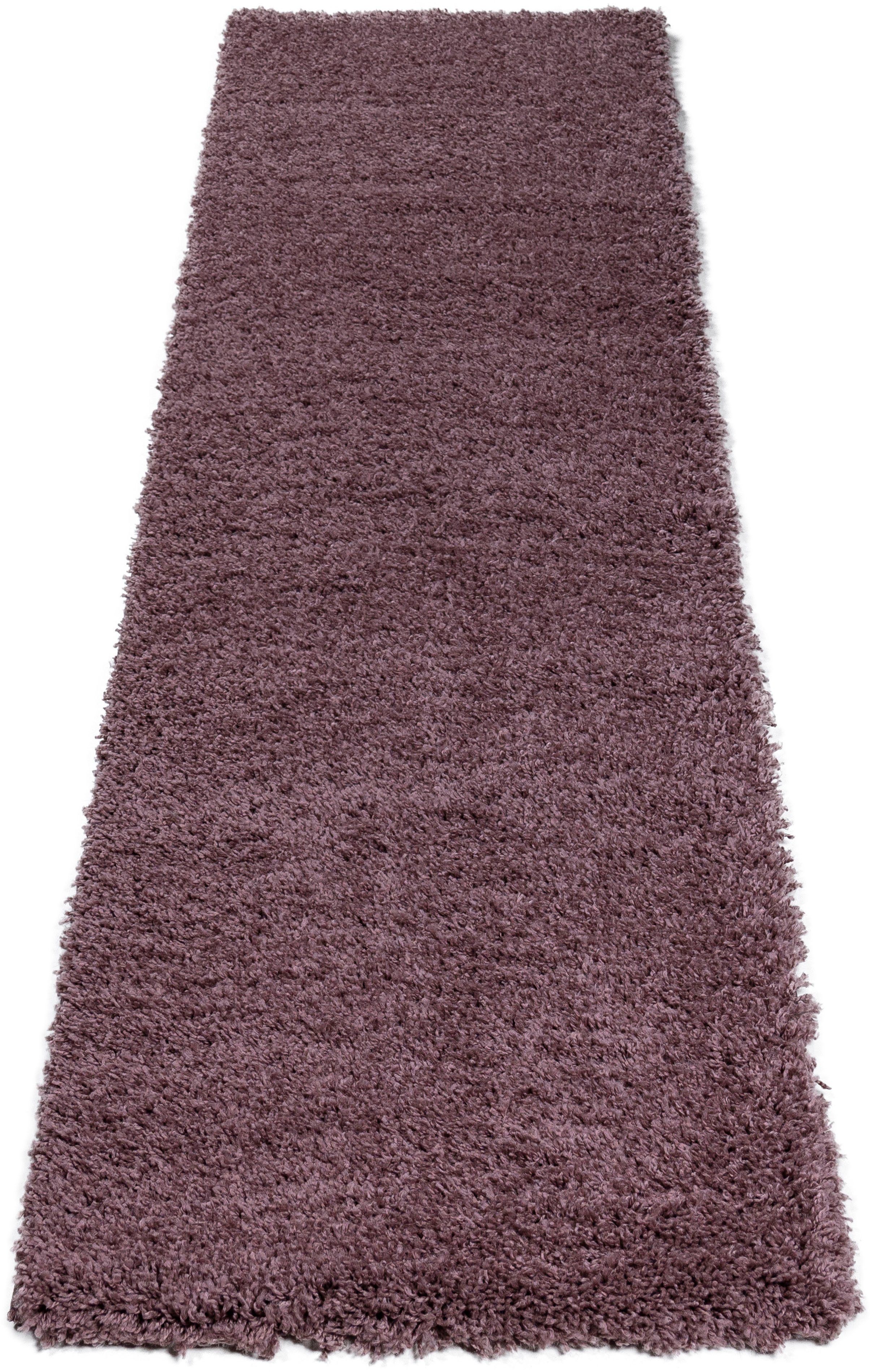 Bruno Banani Läufer Shaggy Soft, rechteckig, Höhe: 30 mm, Läufer, Brücke, gewebt, Uni-Farben, besonders weich