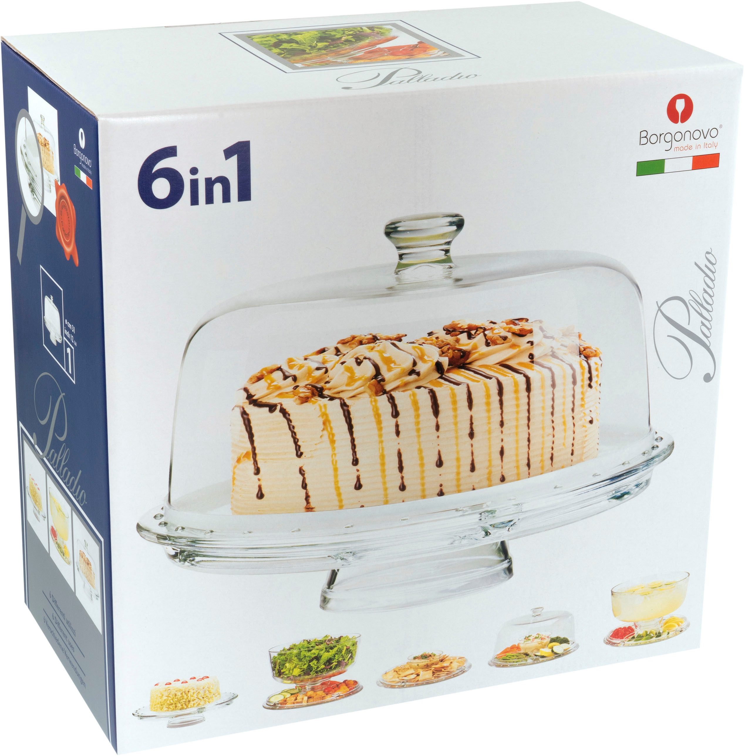CreaTable Servier-Set Servierbutler, 2-tlg., Glas, (Set, 2-tlg), Edles Servierset, Formschön elegant