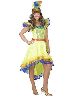 Funny Fashion Kostüm Brasilianerin Leticia Kostüm für Damen - Brasilien Samba Kleid für Karneval Mottoparty oder Showauftritte