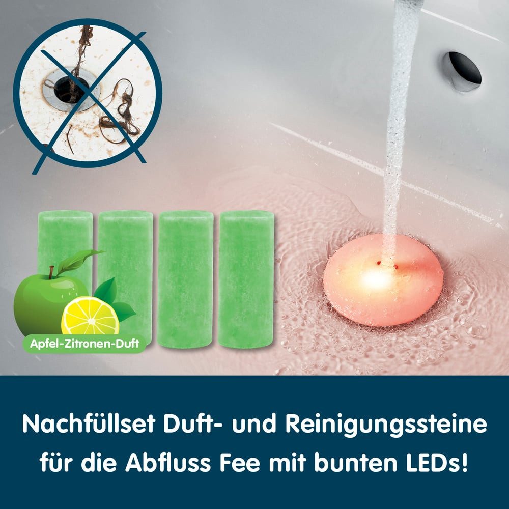 Abfluss-Fee Waschbeckenstöpsel Duftstein für LED-Abflussstopfen – Bild 2 von 4