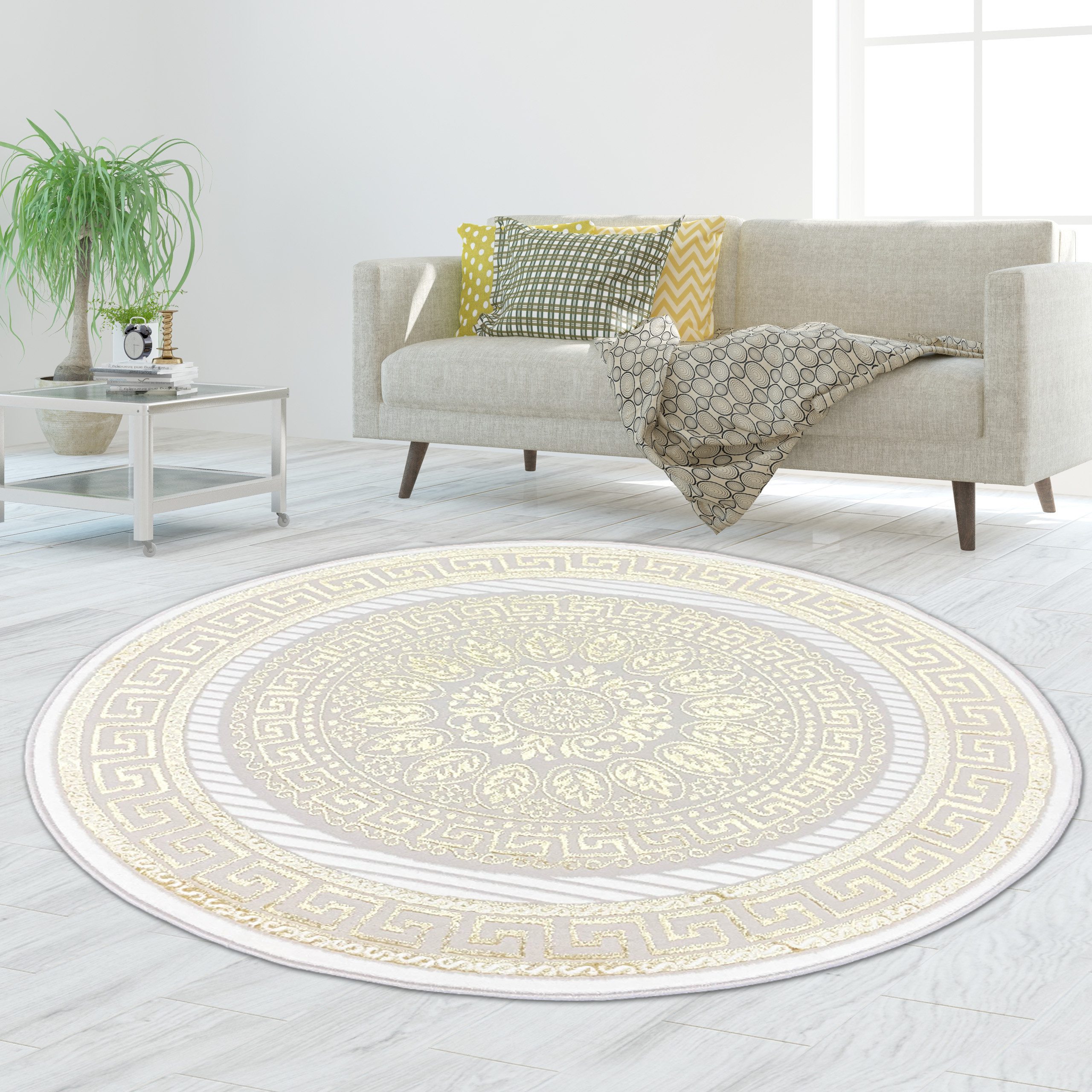 TeppichHome24 Teppich Glänzender Designerteppich mit Orientalischem Muster günstig online kaufen