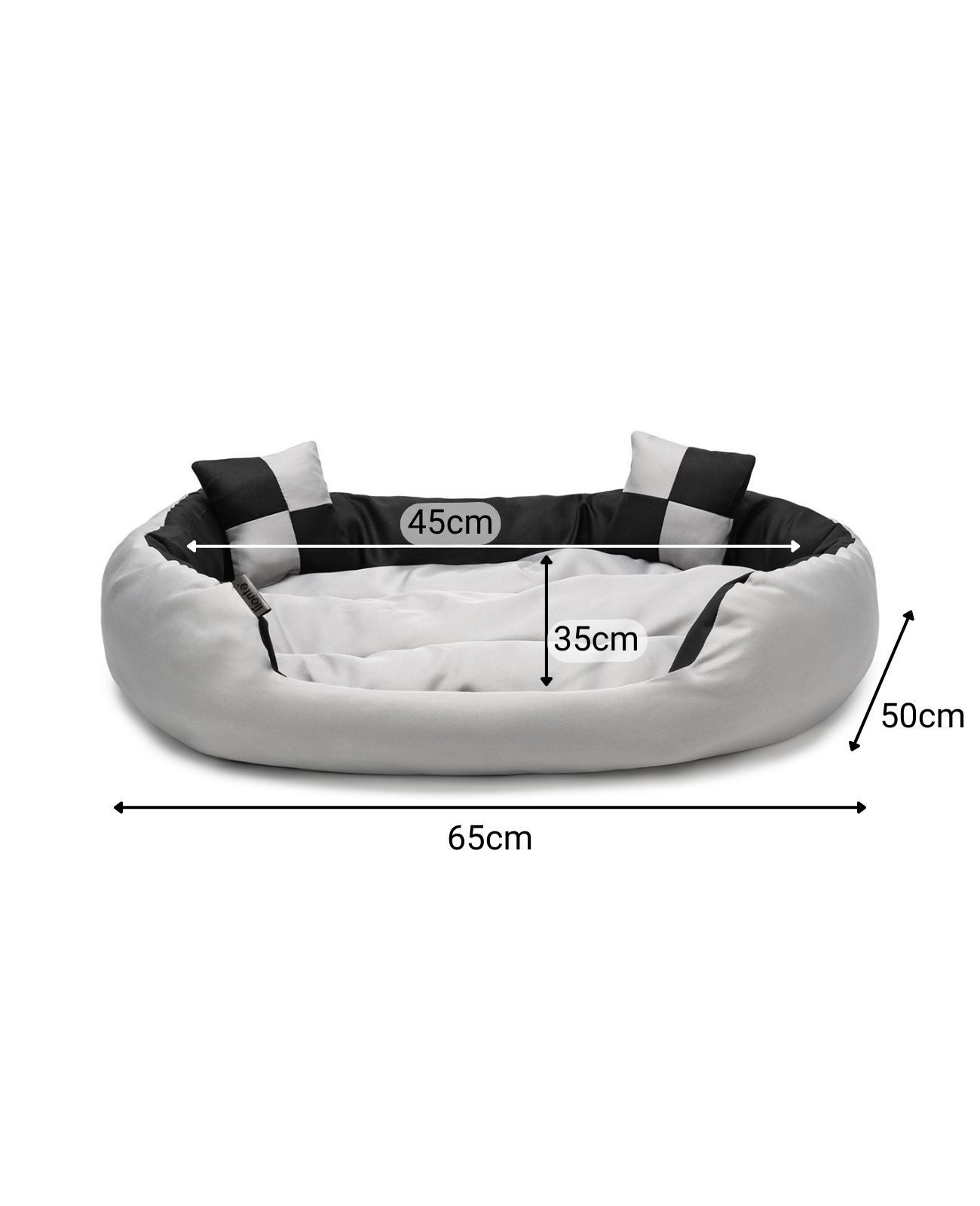 lionto Tierbett für Katzen, 4-in-1 Katzenbettchen wendbar, wasserabweisendes Textil, modern, wendbar, kratzfest & pflegeleicht – Bild 4 von 5