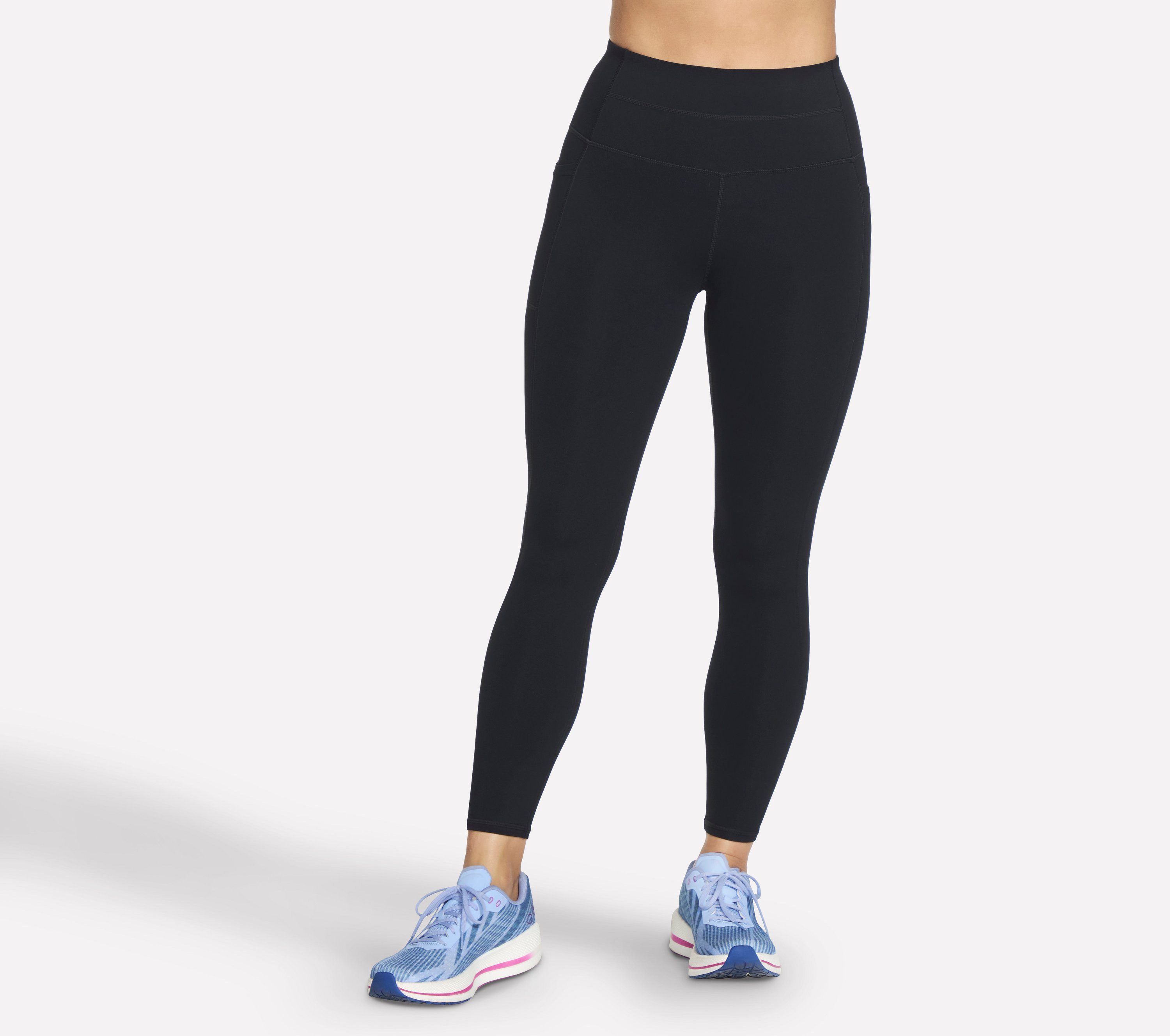 Skechers 7/8-Leggings mit Seitennahttaschen, aus Jersey-Material, schmale Beinform