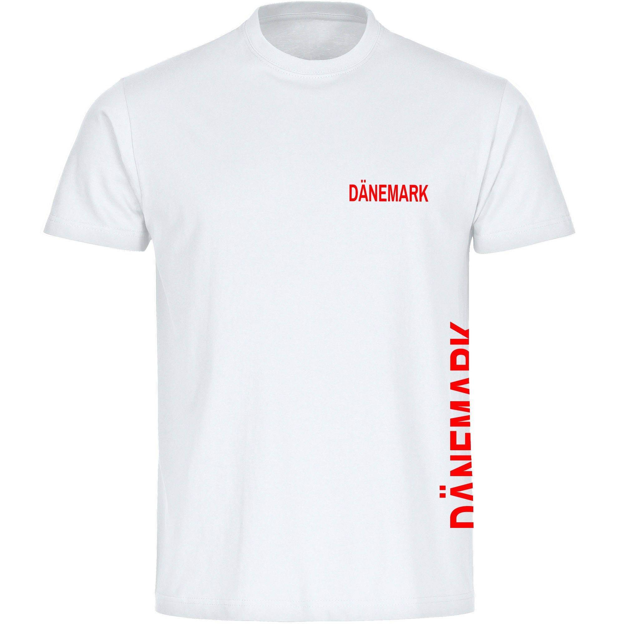 multifanshop T-Shirt Herren Dänemark - Brust & Seite - Männer