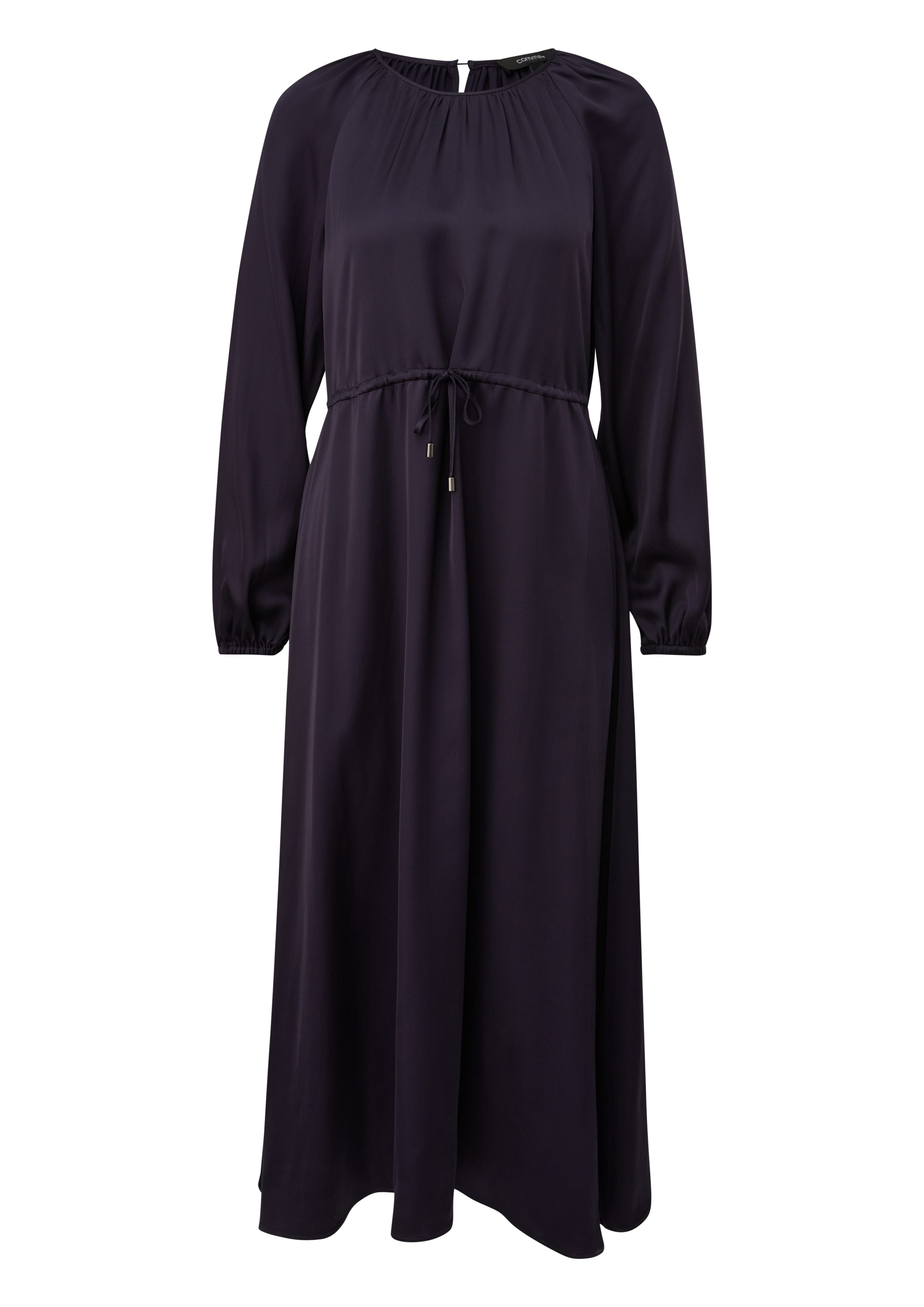 comma Maxikleid Langarm, mit Bindeband günstig online kaufen