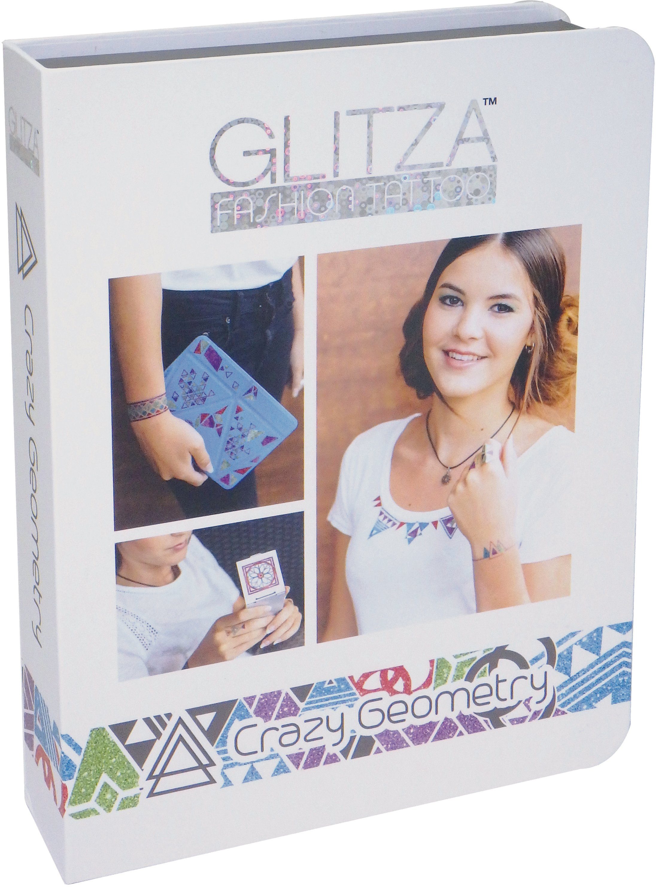 Knorrtoys® Kreativset GLITZA FASHION Deluxe Set Crazy Geometry, (Set), Verpackung in BuchformVerpackung in Buchform