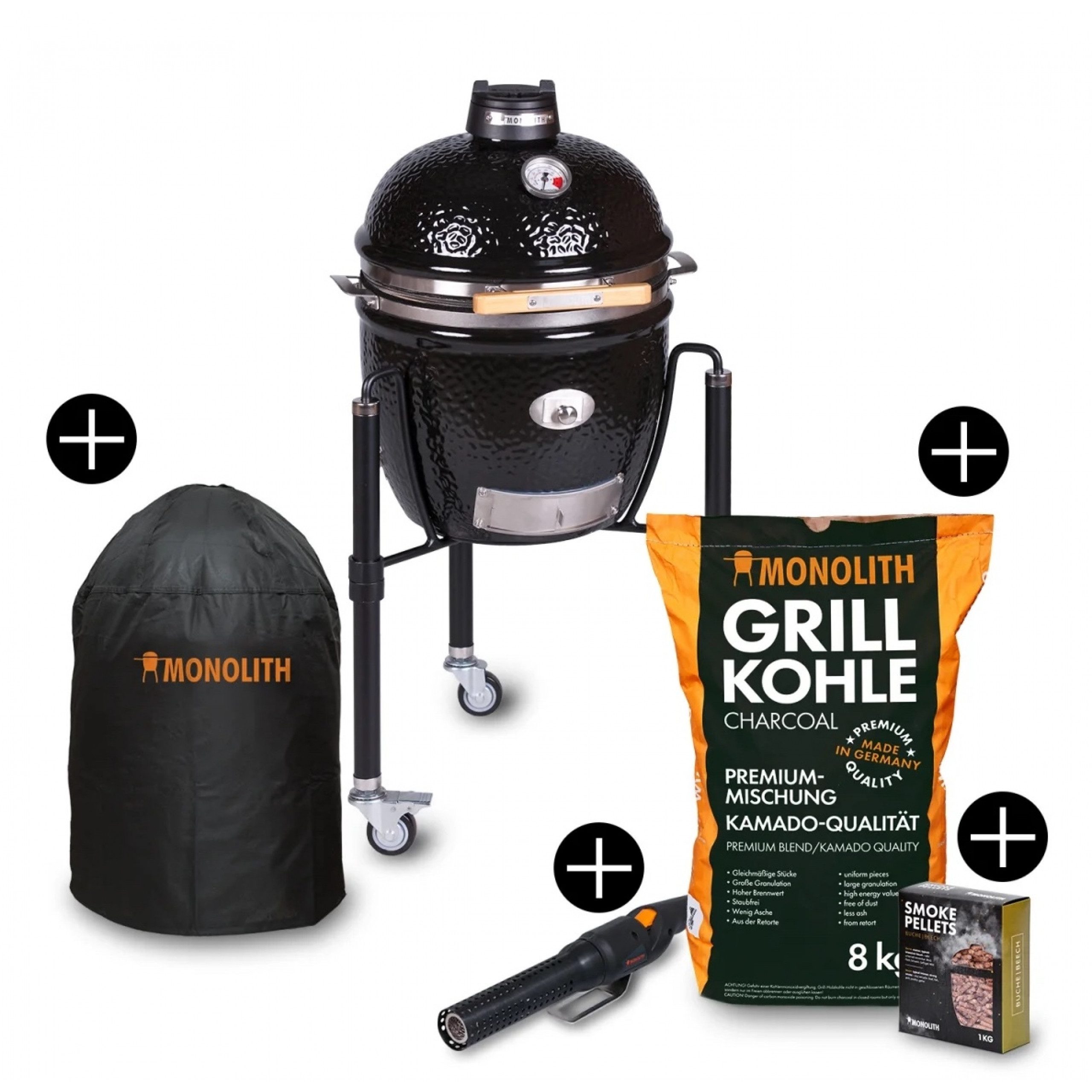 MONOLITH Keramikgrill Monolith Starterset JUNIOR 2.0 Keramikgrill mit Gestell inkl.