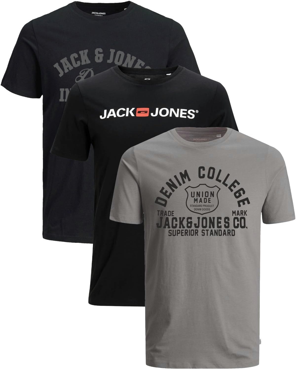 Jack & Jones T-Shirt Stilvolles Slim-Fit oder Regular Shirt mit Printdruck günstig online kaufen