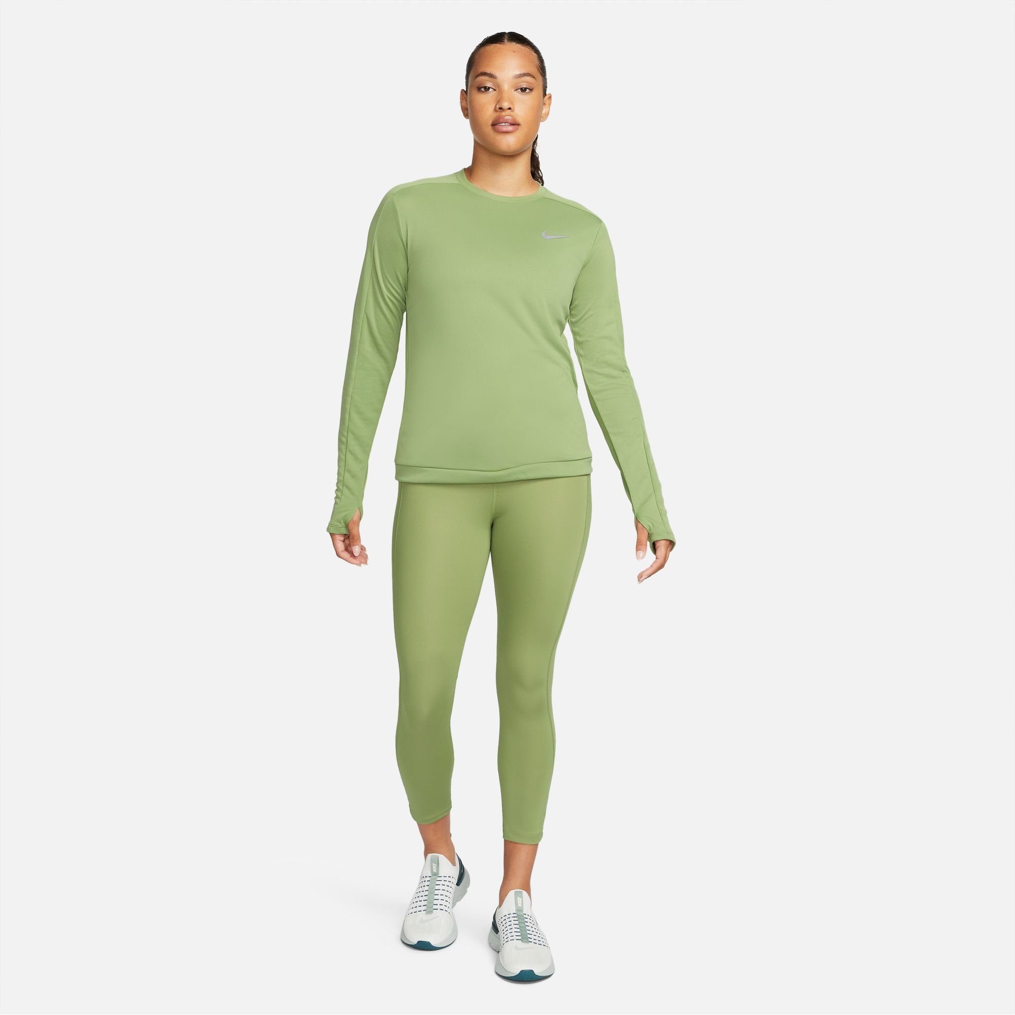 Nike Laufshirt DRI-FIT CREW-NECK WOMEN'S TOP RUNNING grün