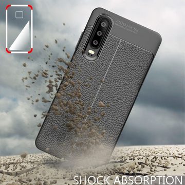 Nalia Smartphone-Hülle Huawei P30, Leder Look Silikon Hülle / Anti-Fingerabdruck / Kratzfest / Rutschfest