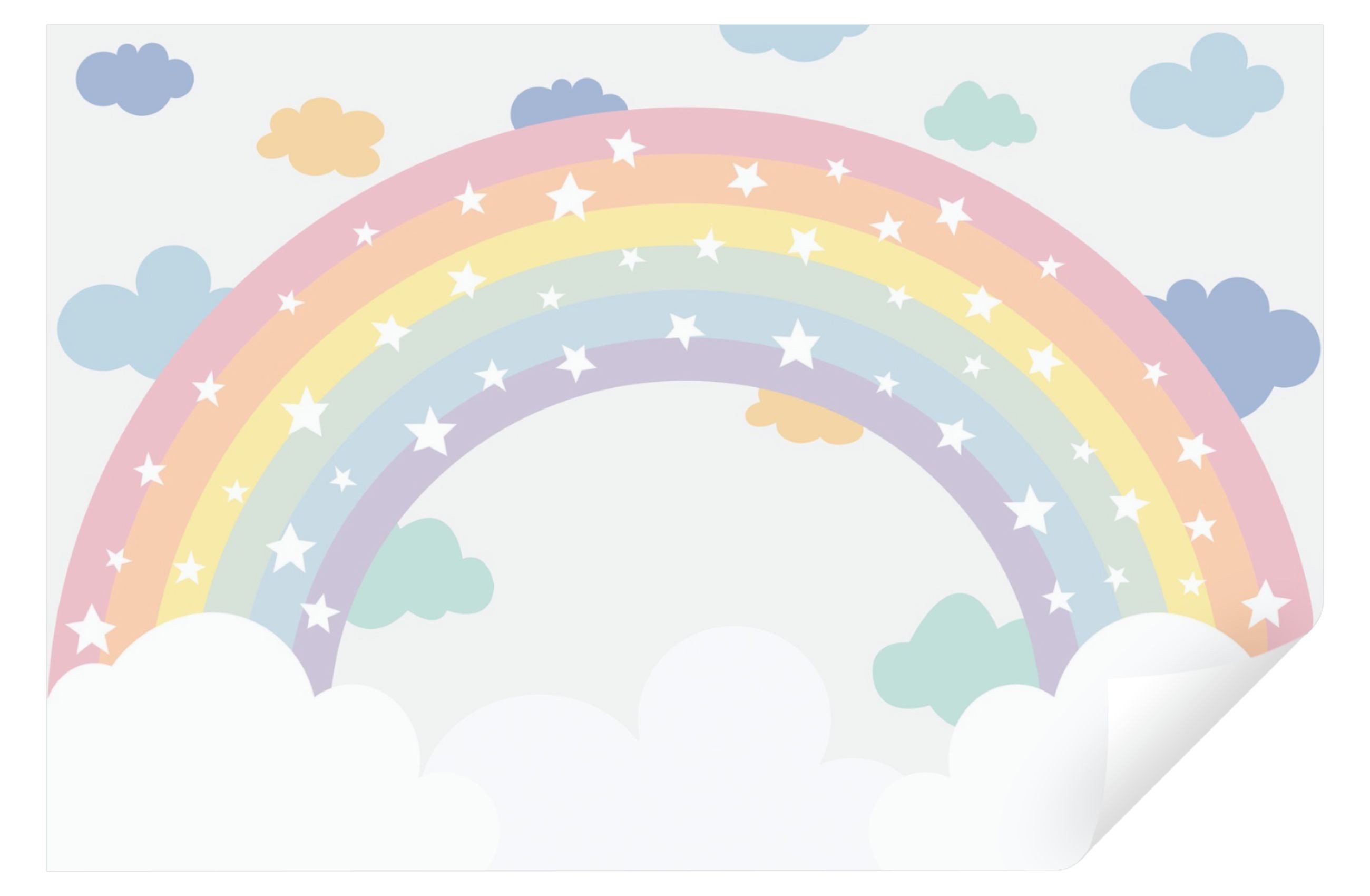 Wallarena Fototapete Kinderzimmer Regenbogen Mädchen Kinder günstig online kaufen