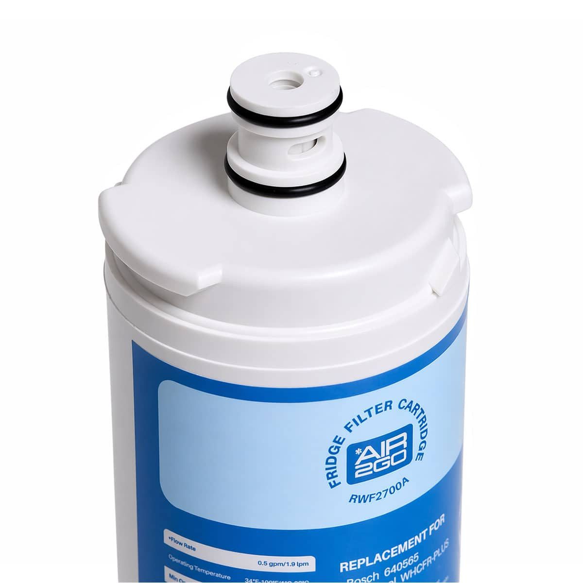 AIR2GO Wasserfilter für Ariston CS-52 / RWF2700A, Zubehör für Kühlschrankfilter für Ariston 640565, 640565, 5586606, Passend für Kühlschränke von Ariston