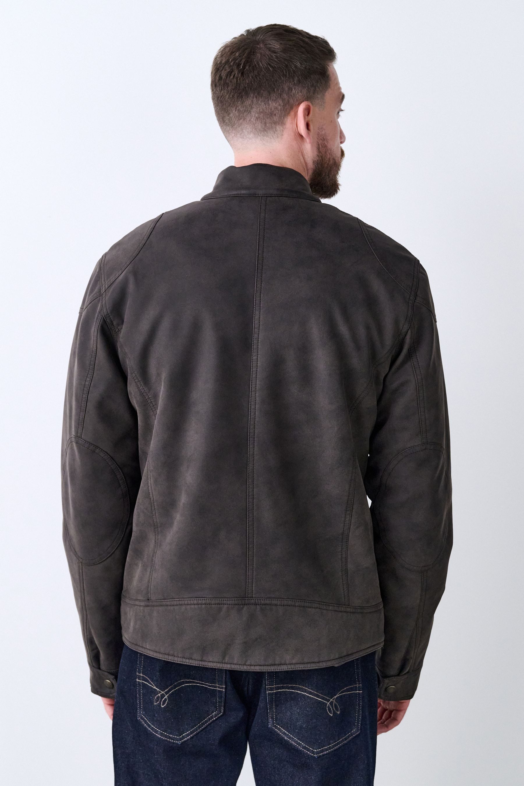 Next Bikerjacke Kunstleder-Bikerjacke mit 4 Taschen und Borgfutter (1-St) – Bild 2 von 5