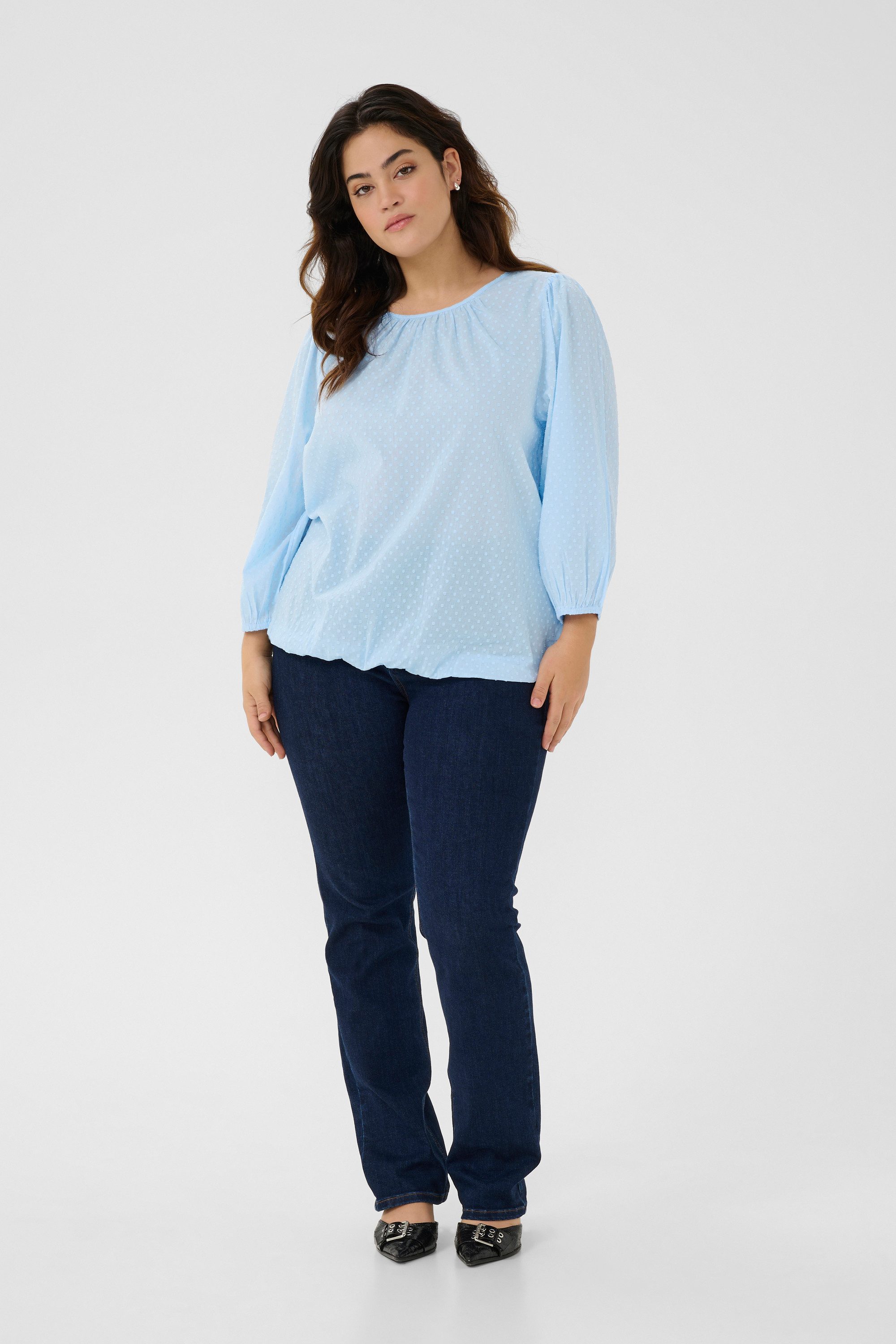 KAFFE Curve Langarmbluse Langarm-Bluse KCrory Große günstig online kaufen
