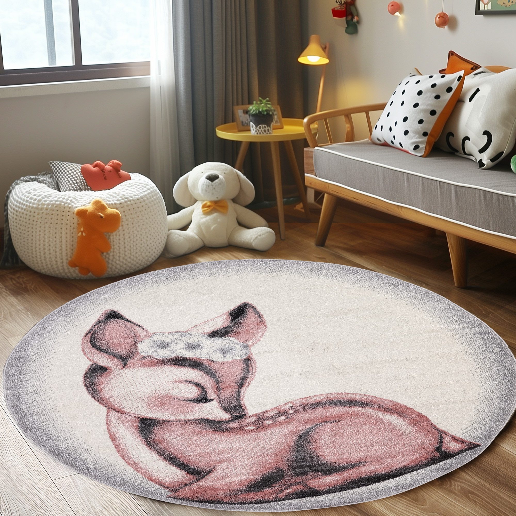 Carpettex Kinderteppich Rehkitz Design, Läufer, Höhe: günstig online kaufen