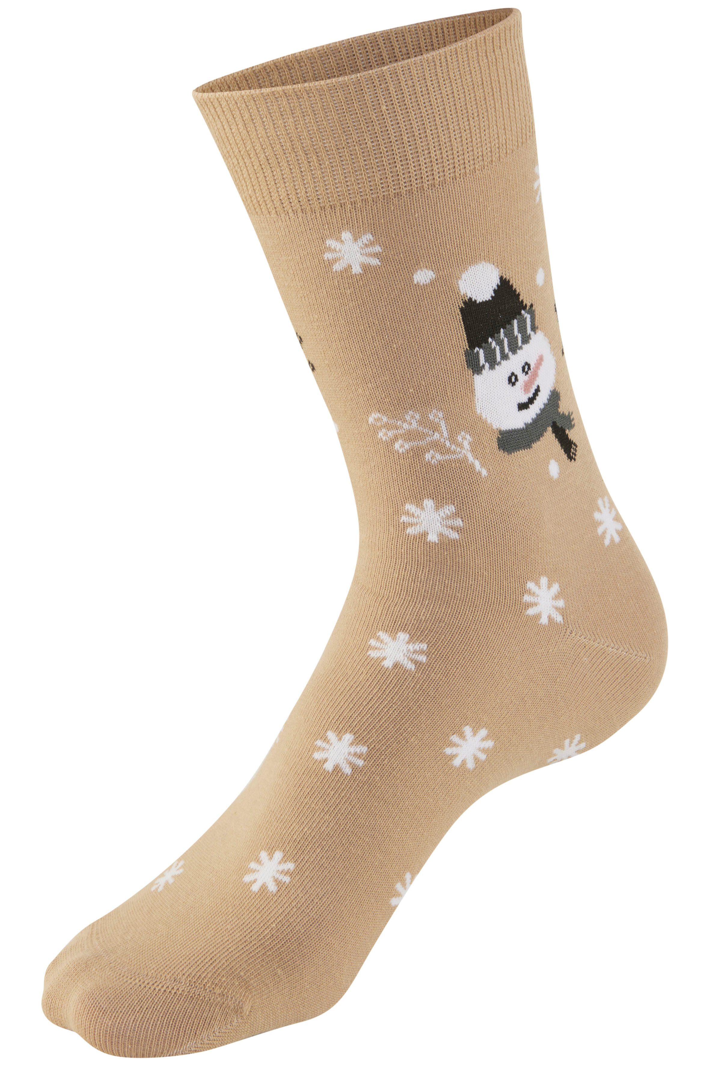 H.I.S Basicsocken Damen Weihnachtssocken (Packung, 3-Paar, 35-38 bis 39-42) mit lustigen Weihnachtsmotiven – Bild 5 von 5