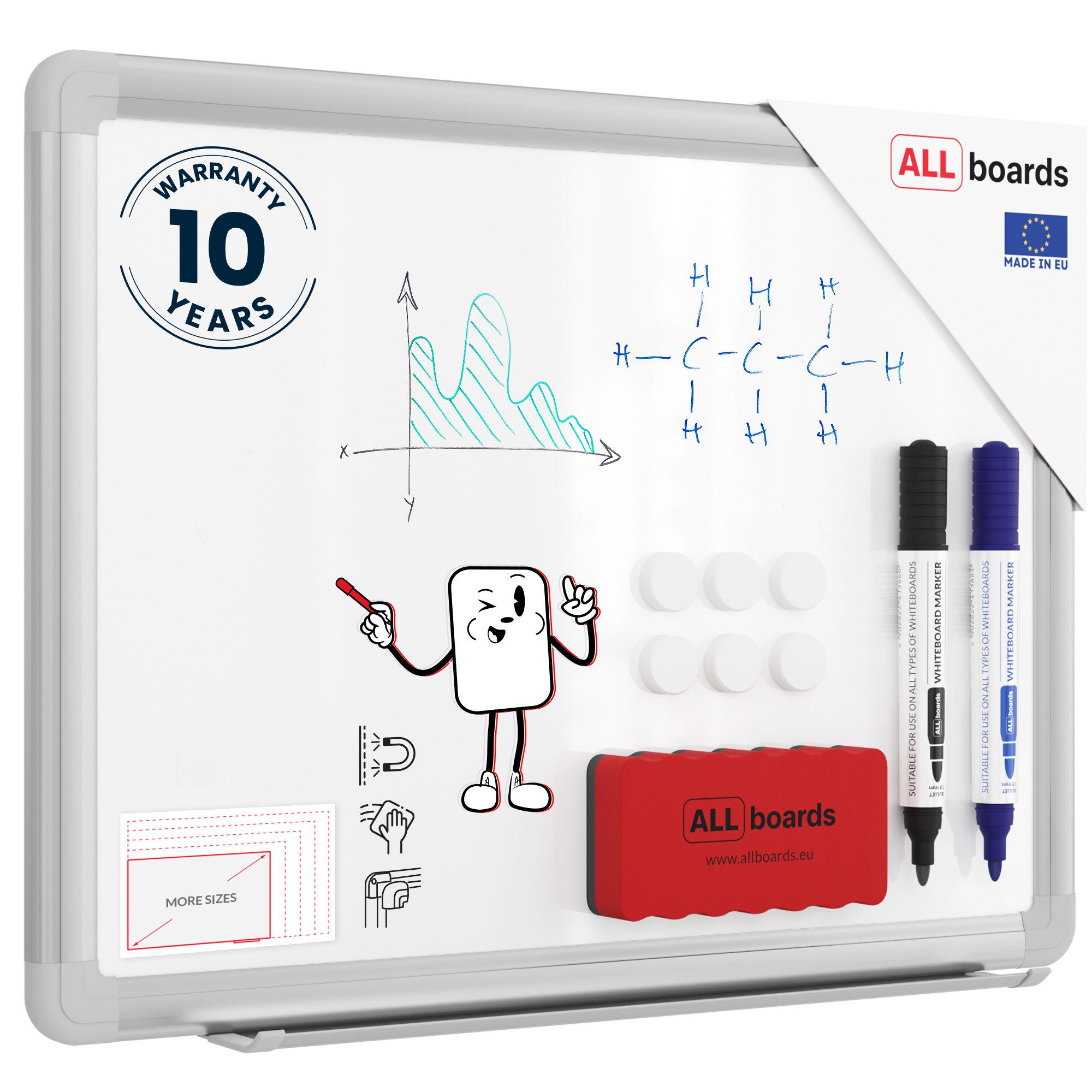 ALLboards Magnettafel ALLboards Magnetisches Whiteboard Magnettafel Premium EXPO
