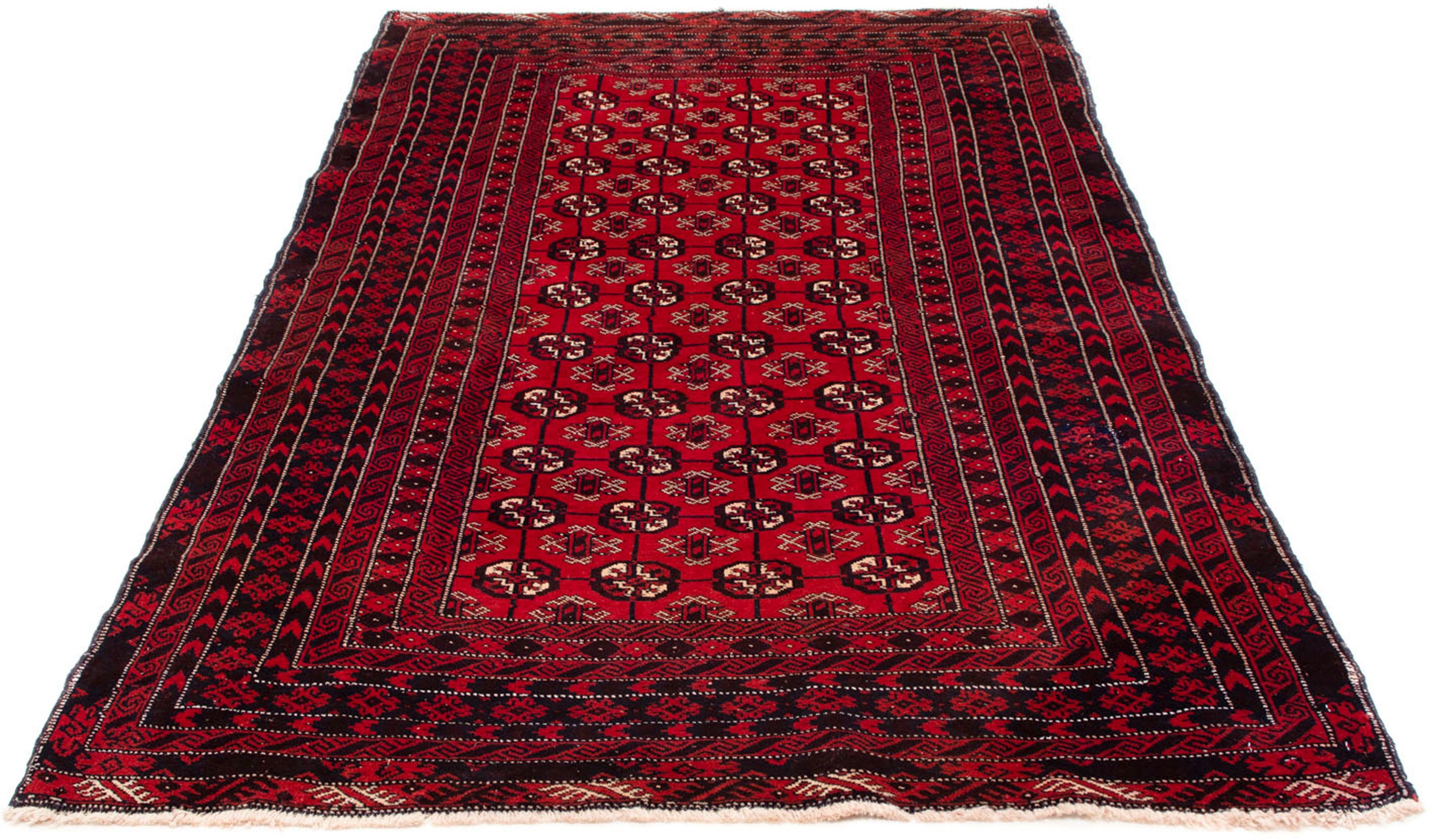 Orientteppich Belutsch - 186 x 119 cm - dunkelrot, morgenland, rechteckig, Höhe: 8 mm, Wohnzimmer, Handgeknüpft, Einzelstück mit Zertifikat