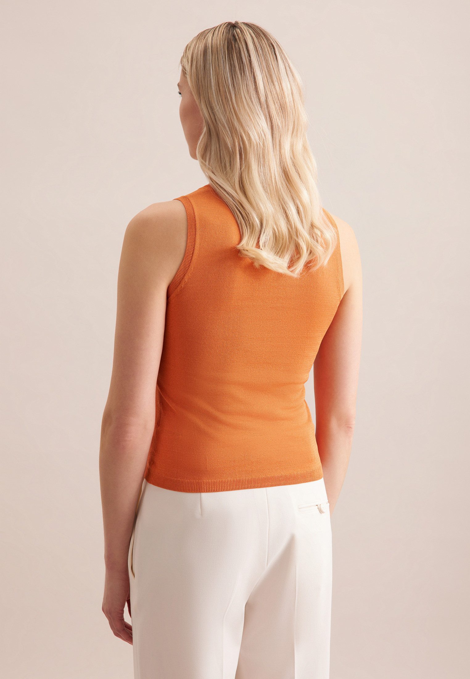 seidensticker Strickpullover Schwarze Rose Ohne Arm Rundhals