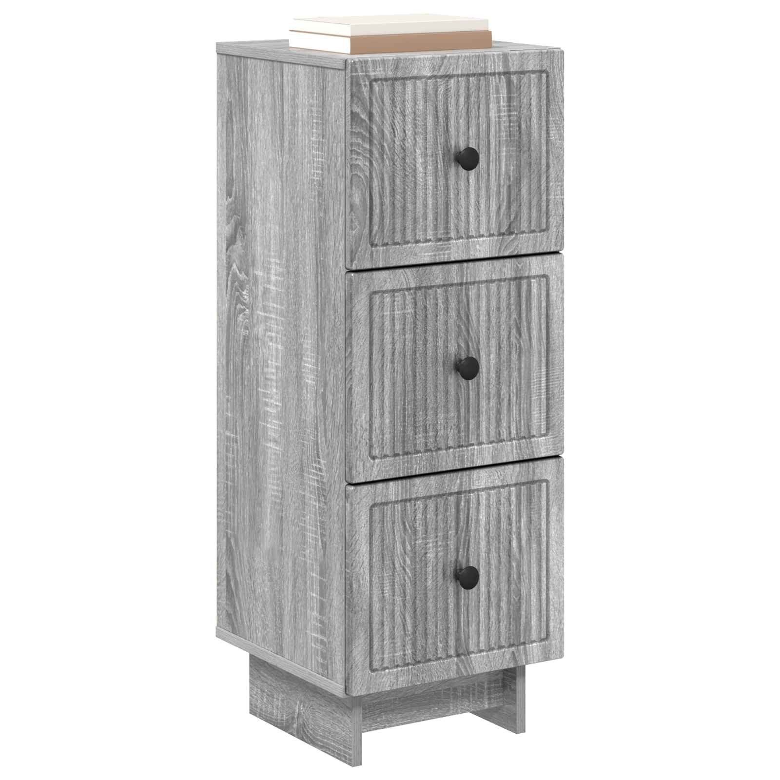 vidaXL Kommode 33 x 34,5 x 90 cm Kommode Schubladenschrank Sideboard schmal Graues So