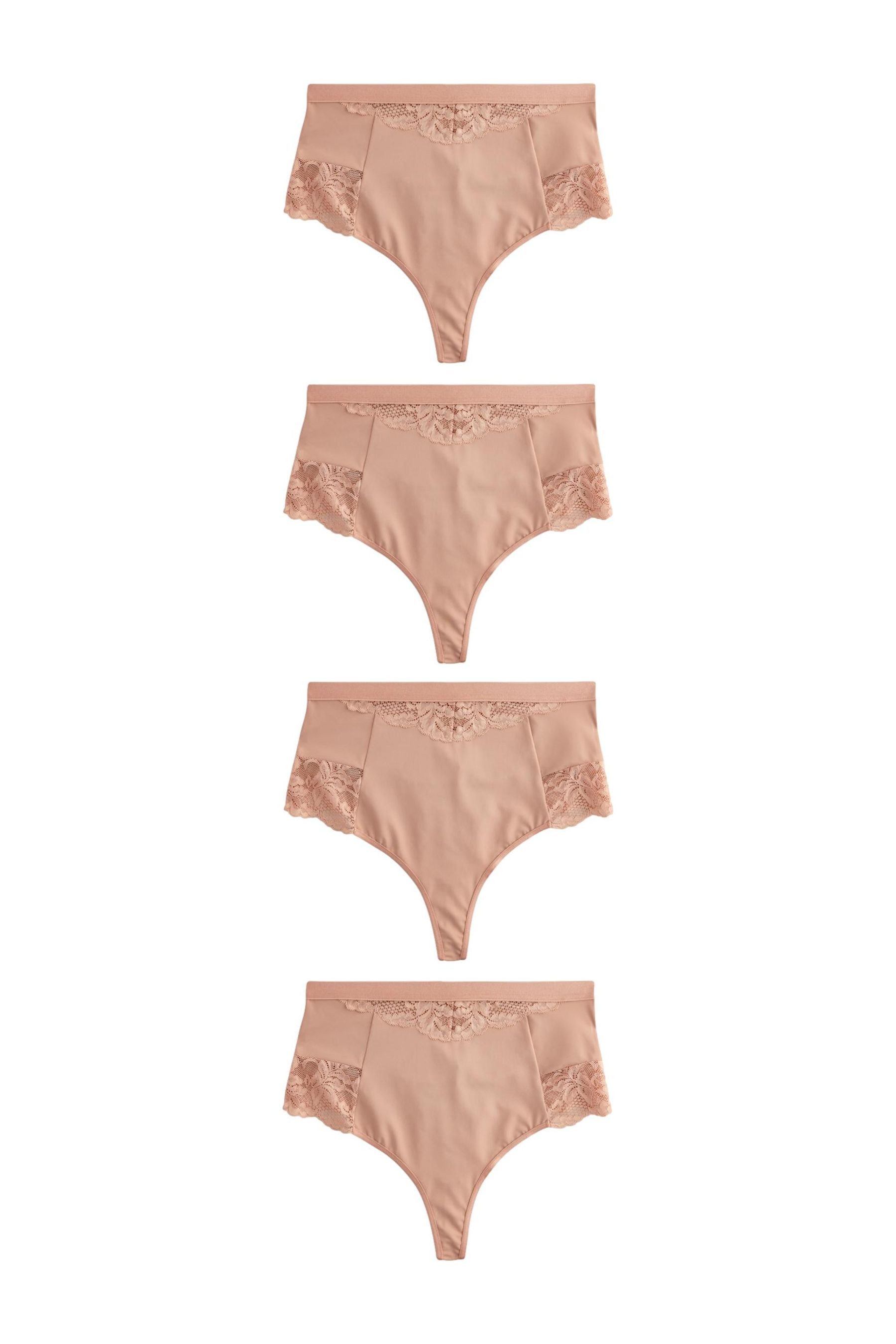 Formhose 4 Figurformende Bauweg-Tangas mit Spitze hinten