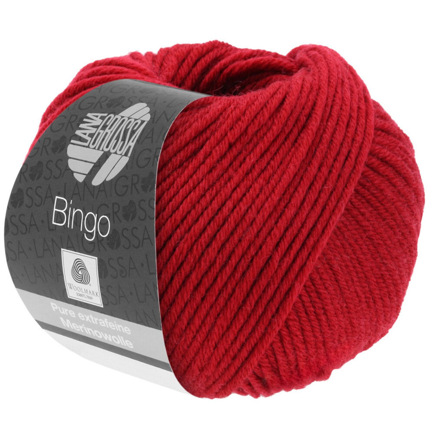 LANA GROSSA BINGO Häkelwolle, 80 m (extrafeine Merinowolle, waschmaschinenfest, für alle Strickprojekte), 50 g