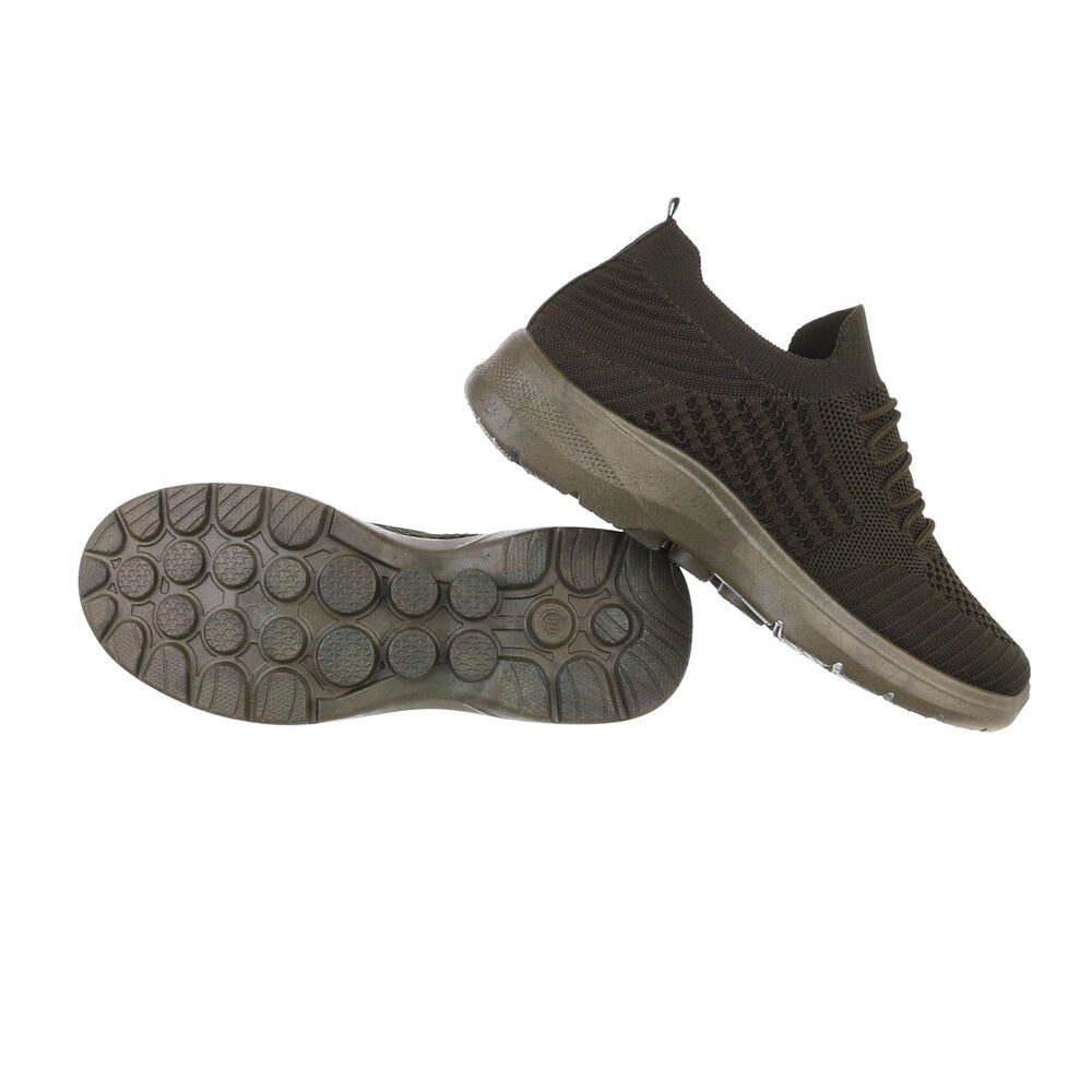 Coolwalk Herren Low-Top Freizeit Sneaker Flach Sneakers in Olive günstig online kaufen