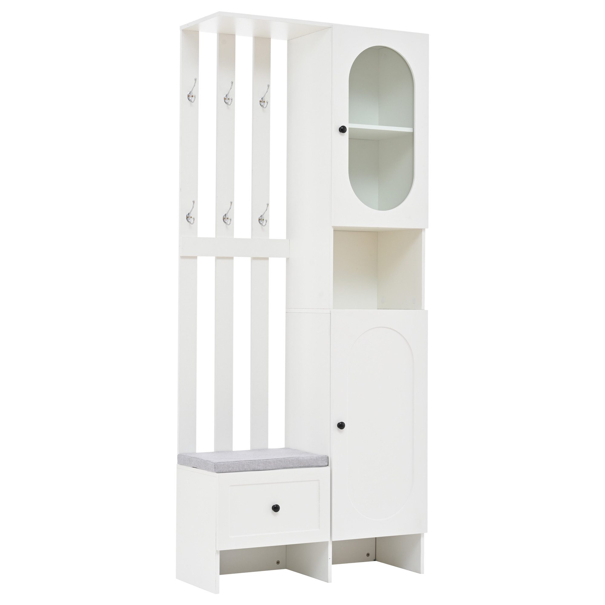 Fine Life Pro Garderoben-Set Eckiger Multifunktions Flurschrank 85×33,5×200 cm
