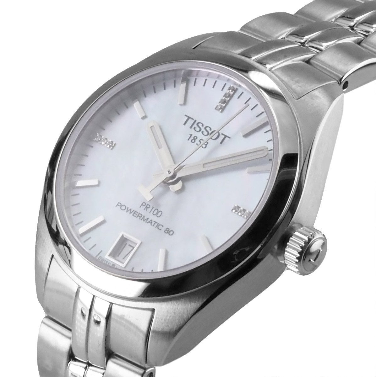 Tissot Automatikuhr Damen Uhr 33 mm Ø T1012071111600 PR100 Powermatic 80 Neu PR100 Powermatic 80, Saphirglas, Glasboden, Gangreserve bis 80 Std.