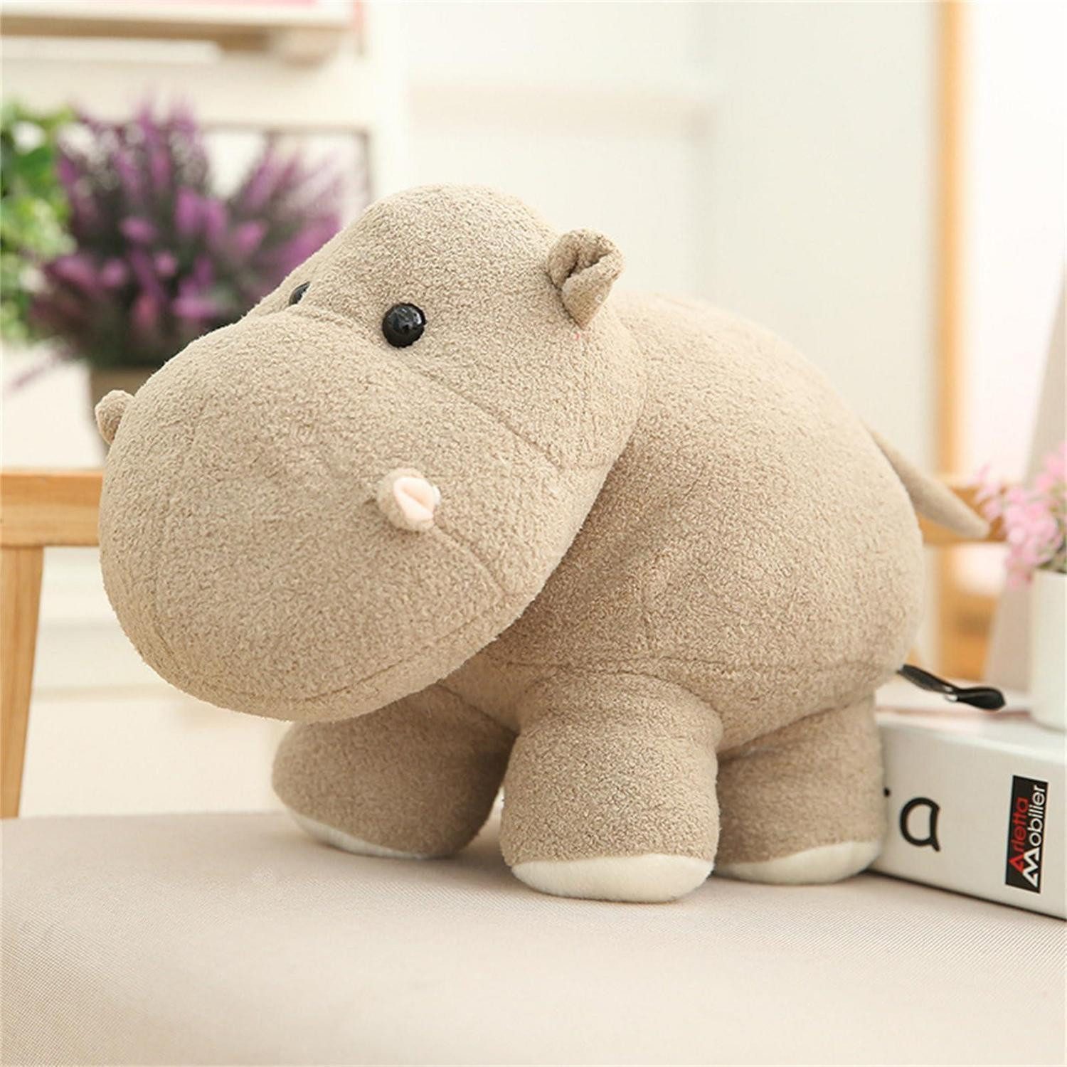 LuxusKollektion Kuscheltier Nilpferd Kuscheltier Stofftier Plüschtier 20 cm Nilpferd Hellbraun