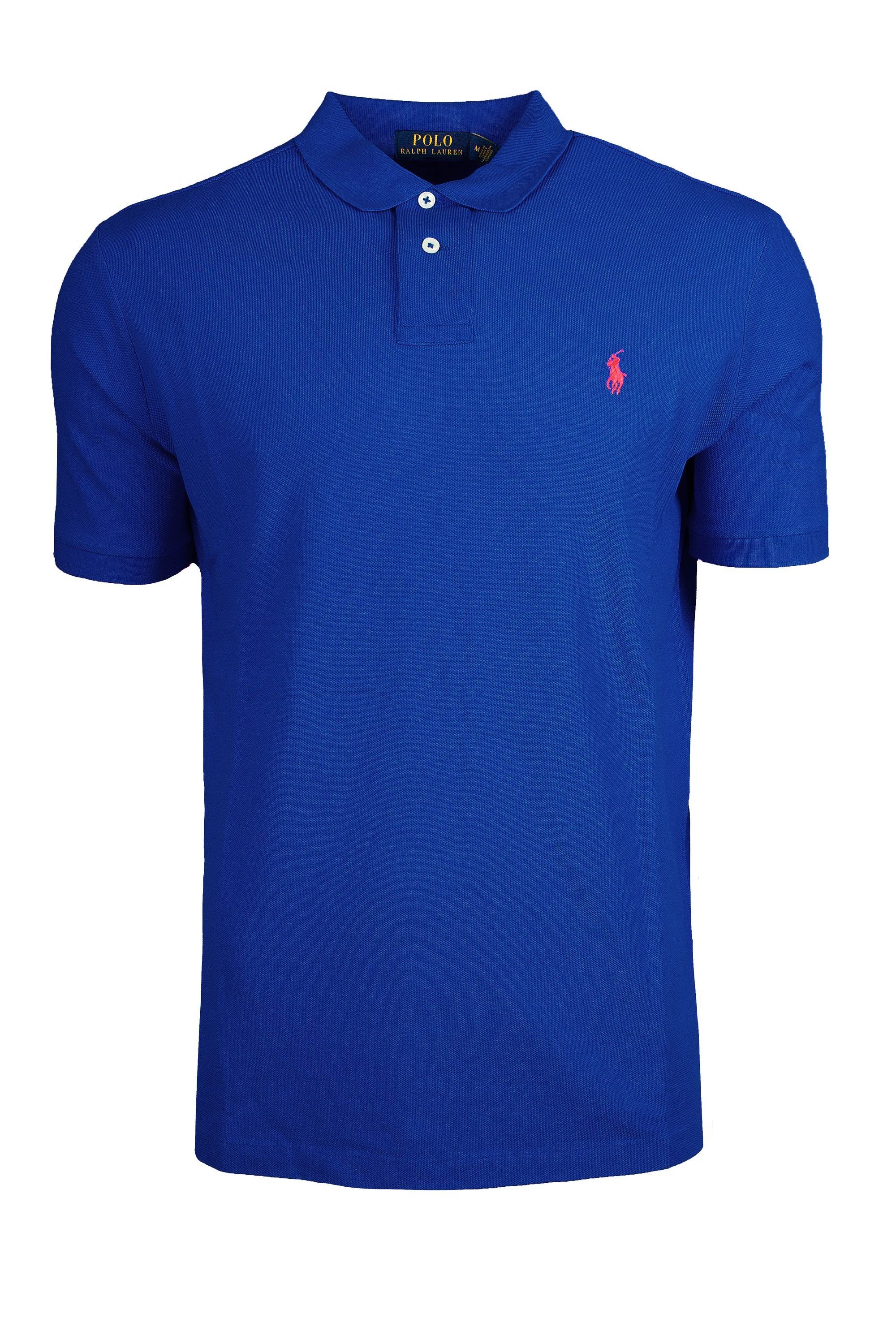 Red Royal Lauren Poloshirt Fit Slim S-XXL Ralph - Ralph Lauren Blue Poloshirt Herren