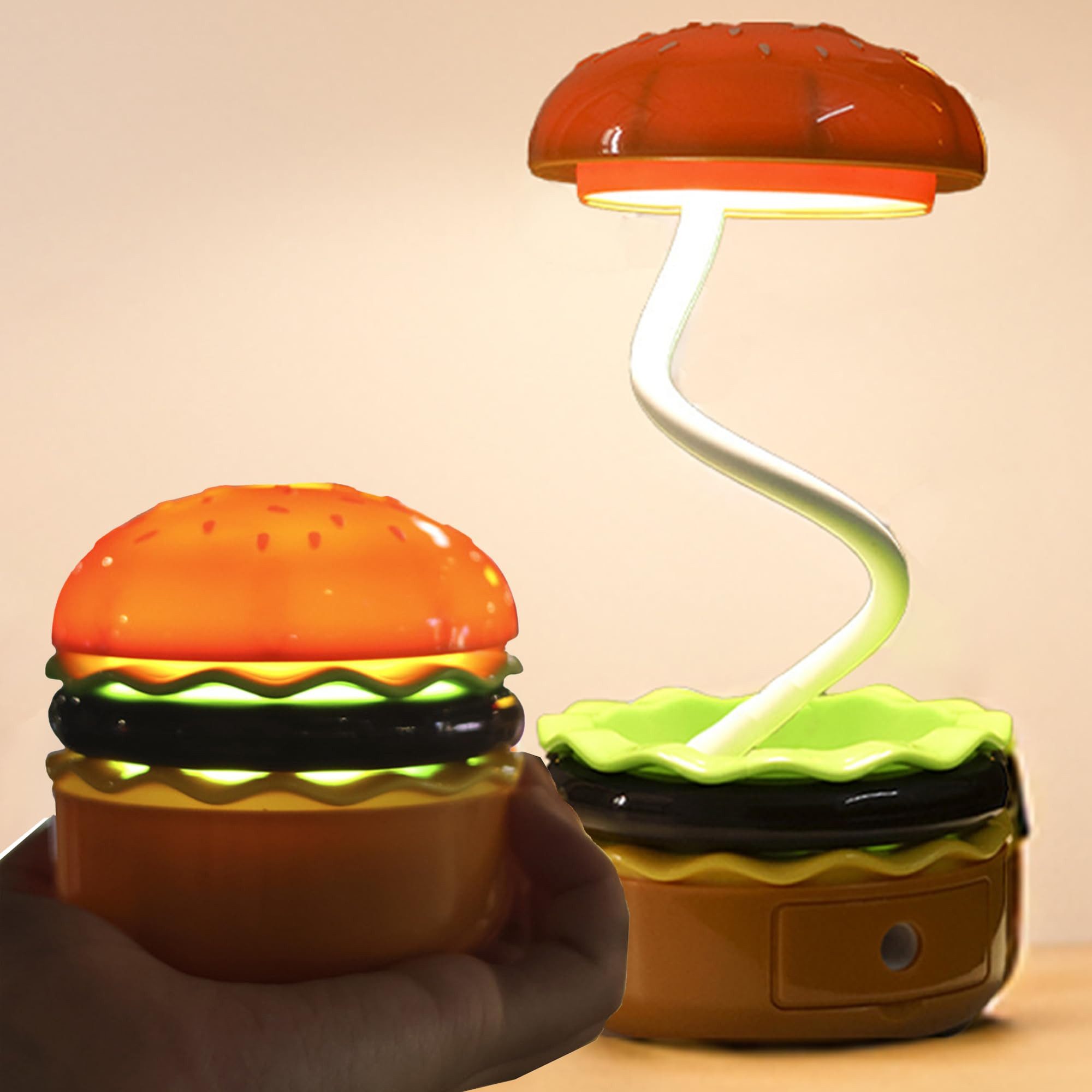 RWEUOQ Schreibtischlampe Nachttischlicht Wiederaufladbare LED-Hamburger-Tis günstig online kaufen