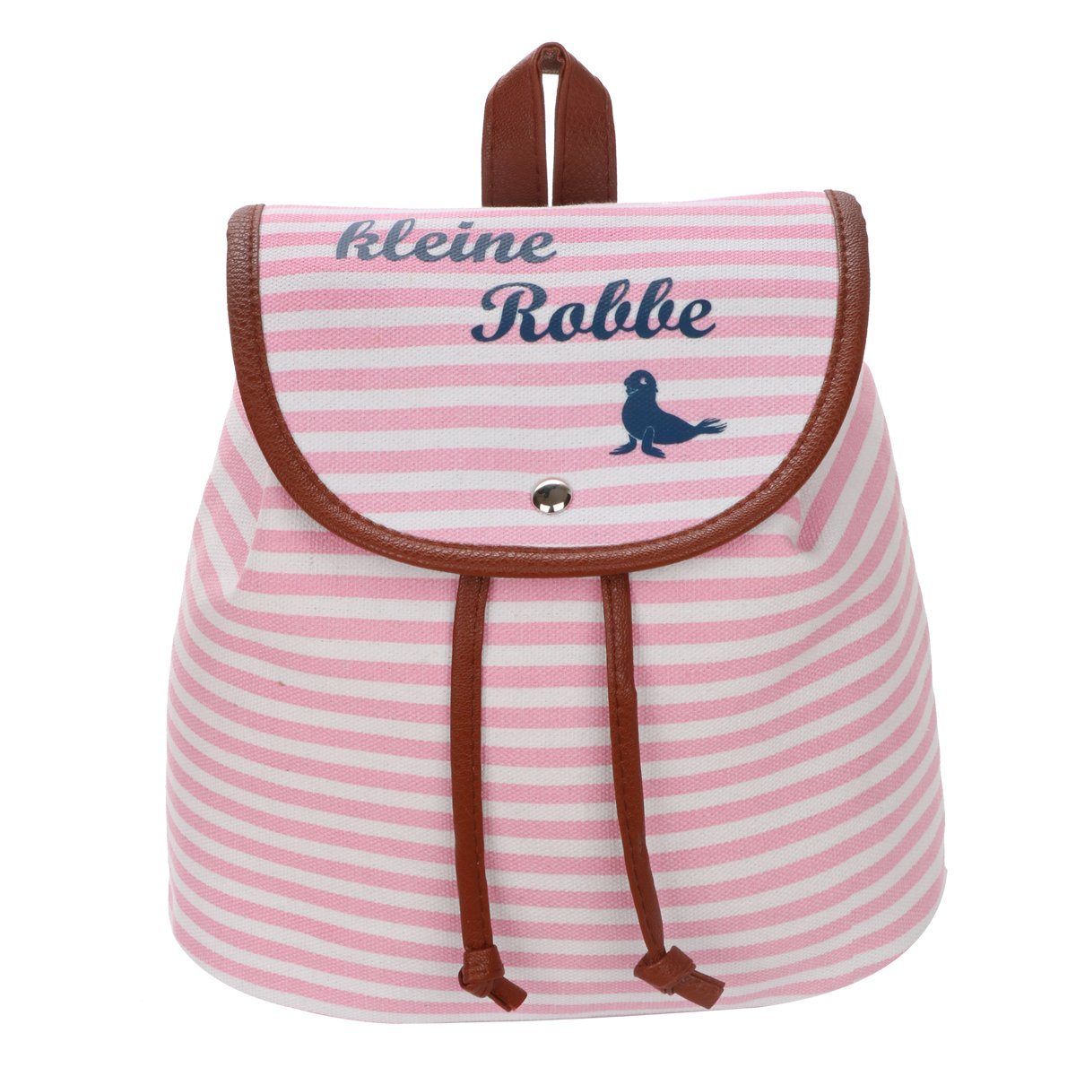 Streifen Rucksack Robbe" XS Maritim "kleine Umhängetasche rosa-marine Originelli Sonia Daypack